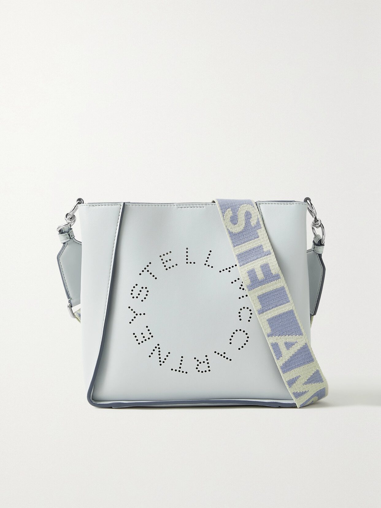 Stella McCartney - Perforated Vegetarian Leather Shoulder Bag - Blue