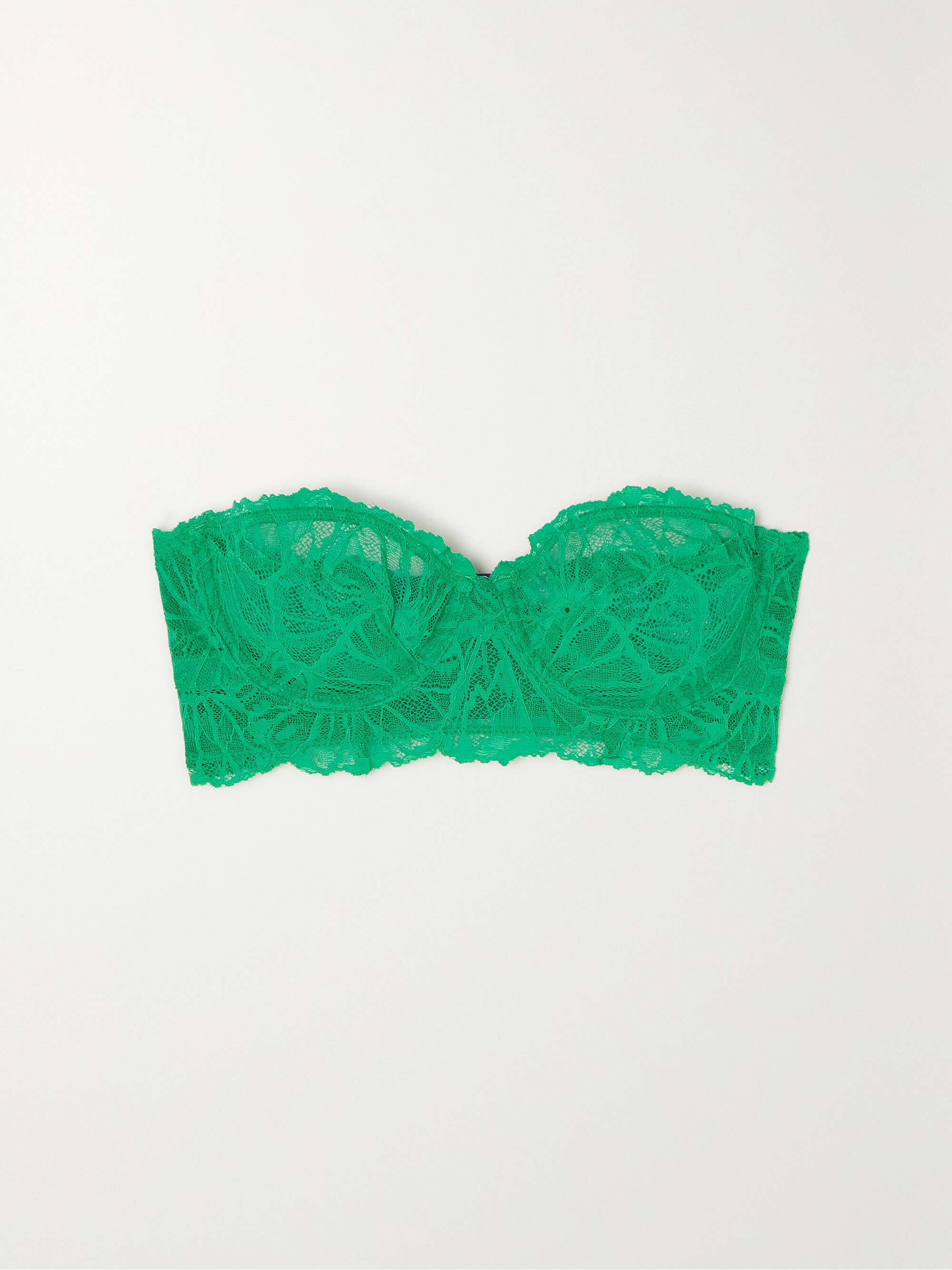 DORA LARSEN + NET SUSTAIN Mia strapless recycled-lace underwired bra