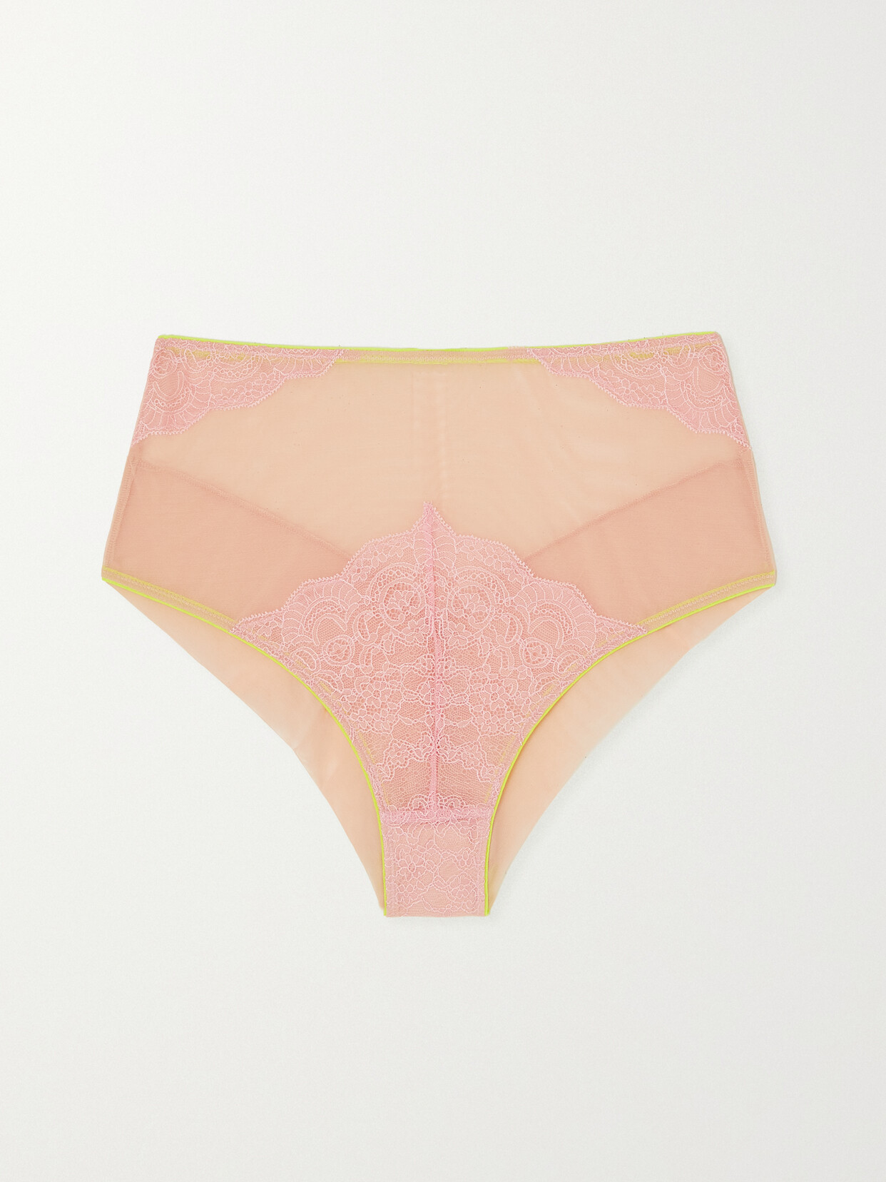 Dora Larsen - + Net Sustain Lotte Recycled Lace And Stretch-tulle Briefs - Pink