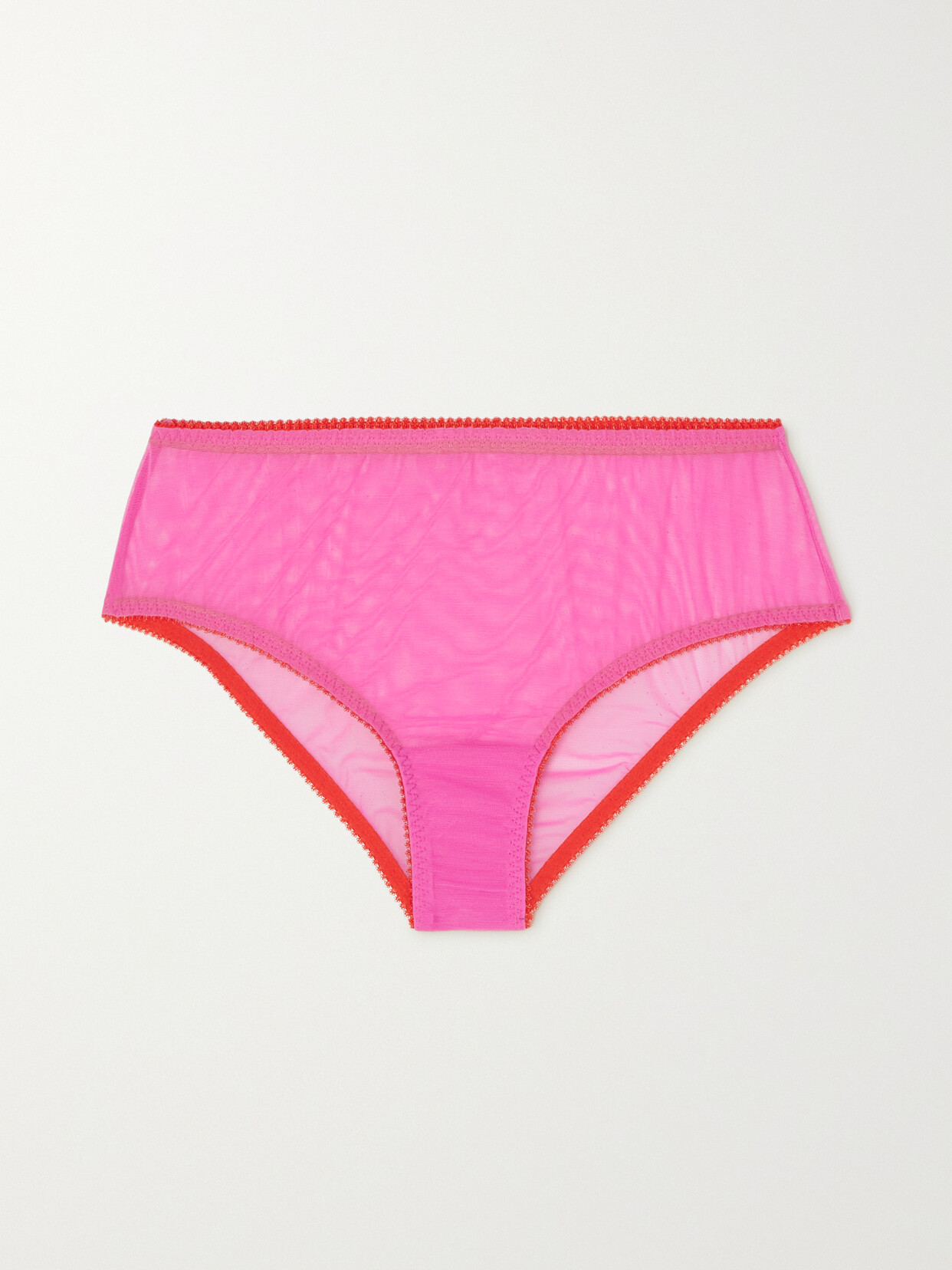 Dora Larsen + Net Sustain Pixie Clean Recycled-tulle Briefs In Pink