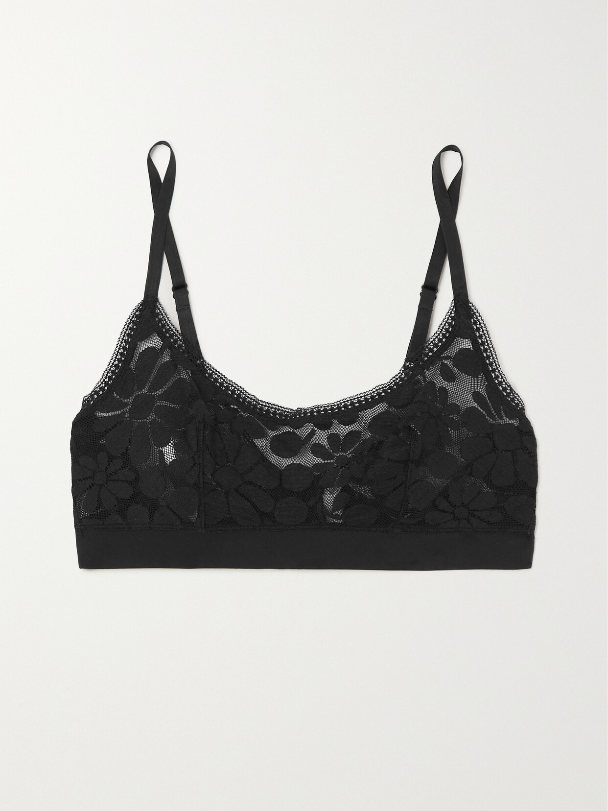 Eres - Stretch-lace Soft-cup Bra - Black