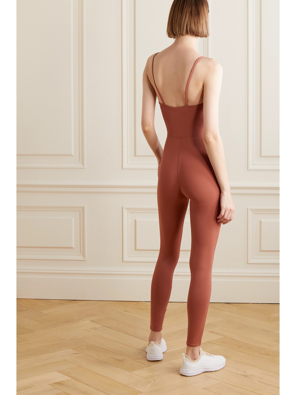 Eres Dynamique Stretch-jersey Playsuit In Brown