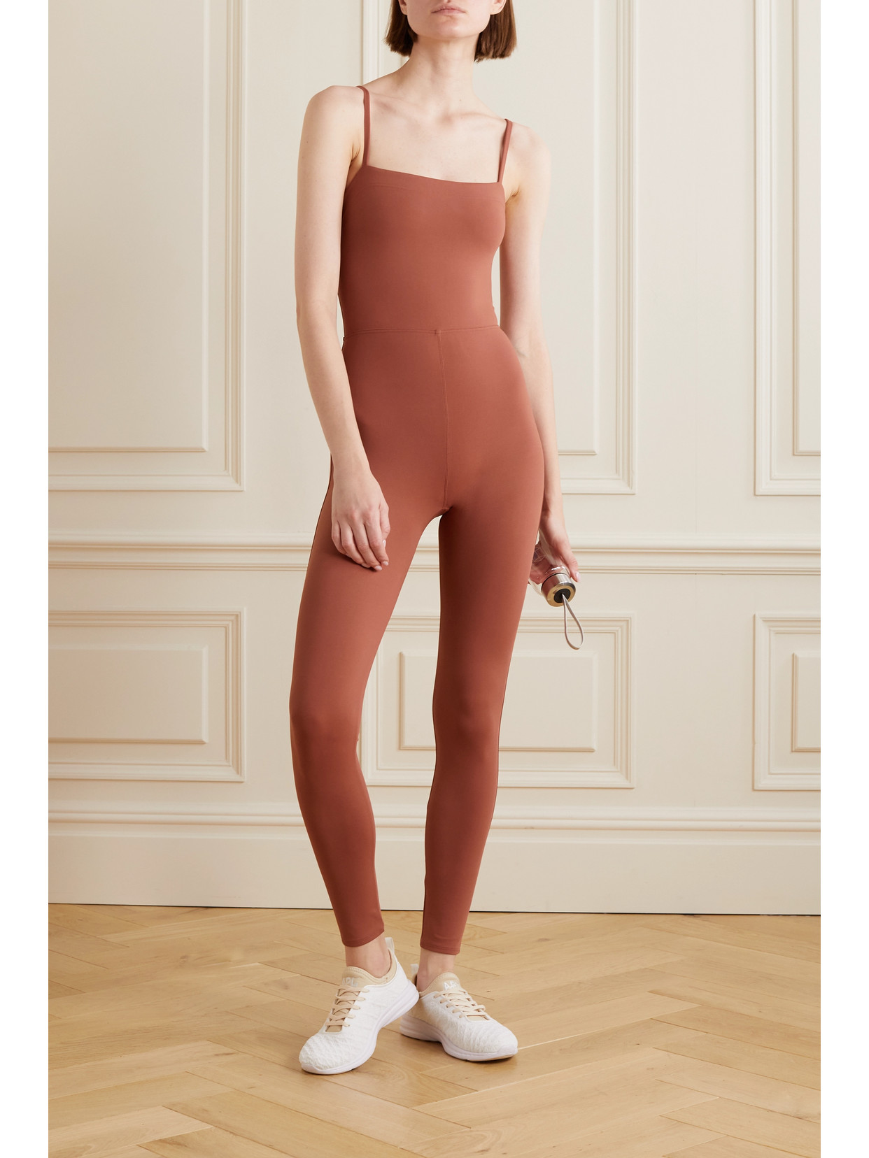 Eres Dynamique Stretch-jersey Playsuit In Brown