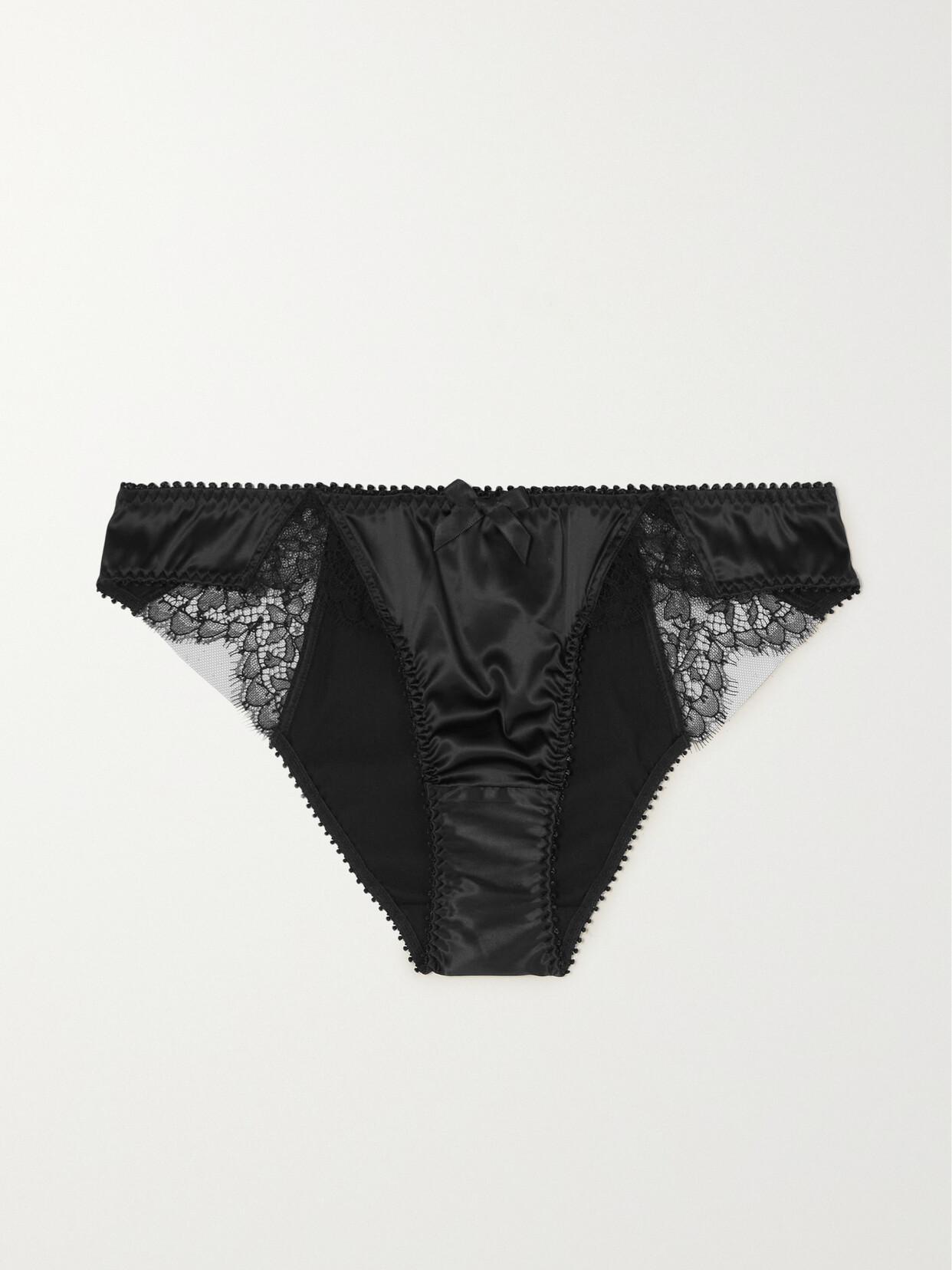 Agent Provocateur - Ryan Satin And Leavers Lace Briefs - Black