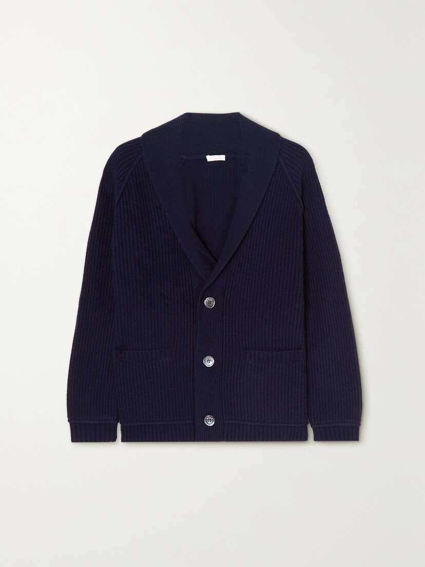 Eres Maxime Ribbed Wool And Cashmere-blend Cardigan