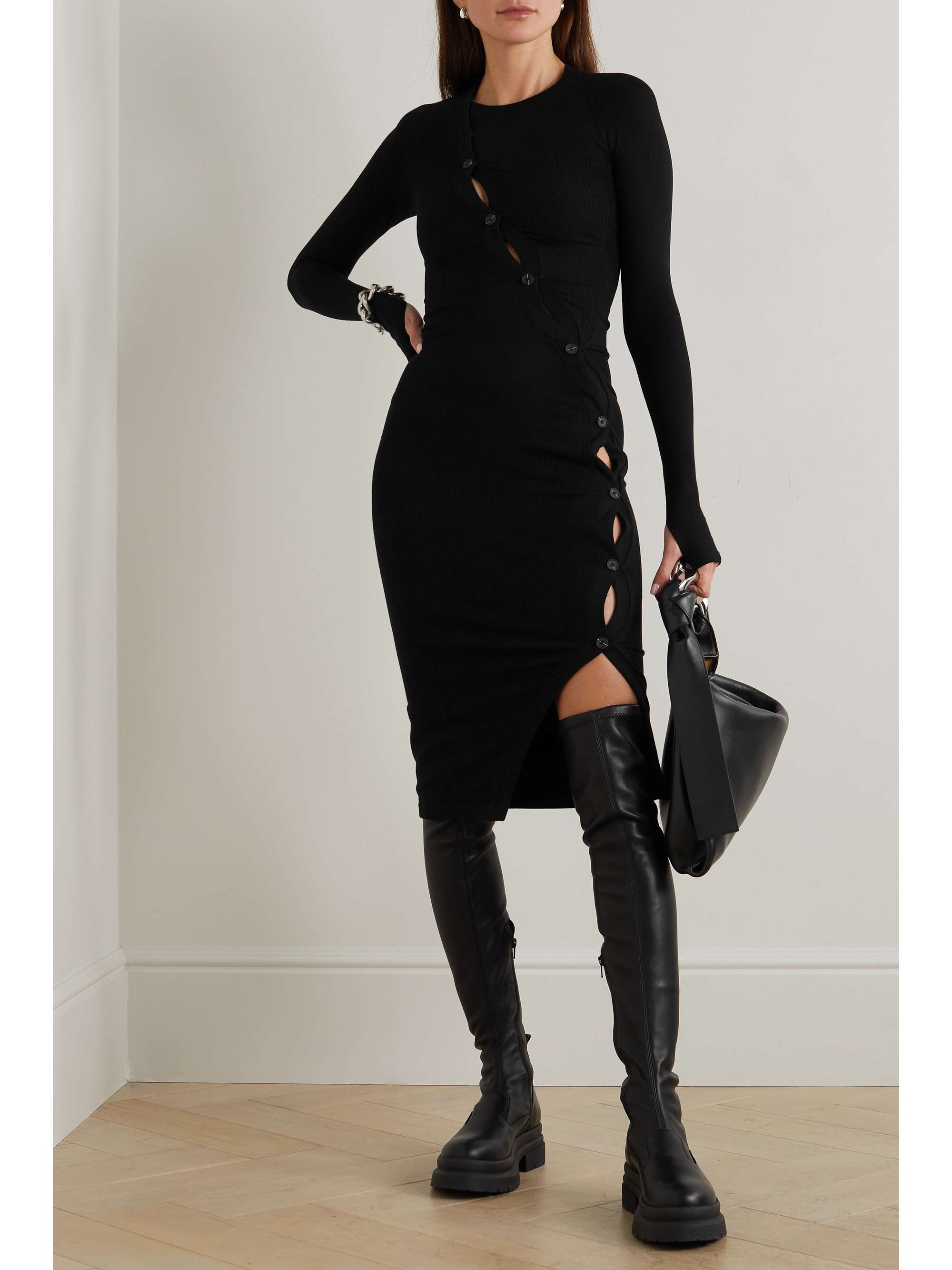 ALIX NYC Pearson ribbed-jersey midi dress | NET-A-PORTER