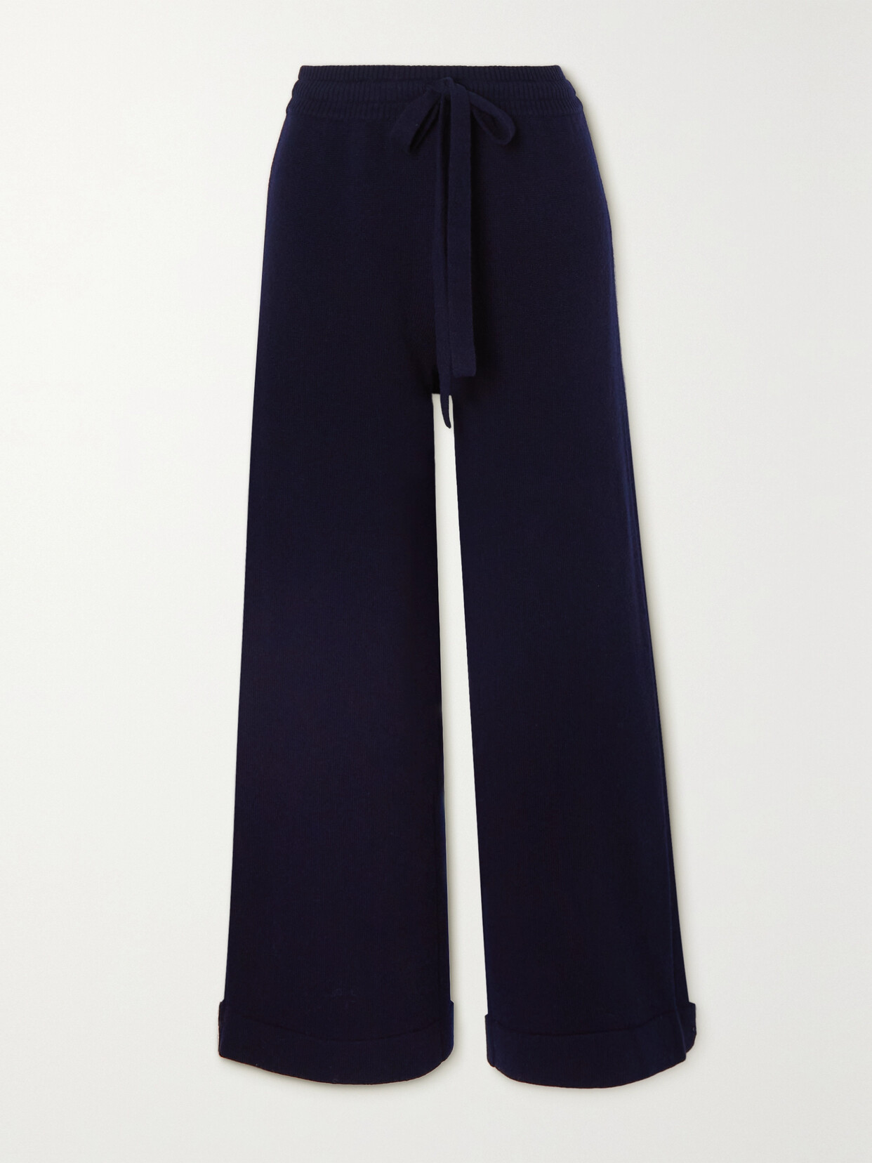 Shop Eres Frederique Wool And Cashmere-blend Wide-leg Track Pants In Black