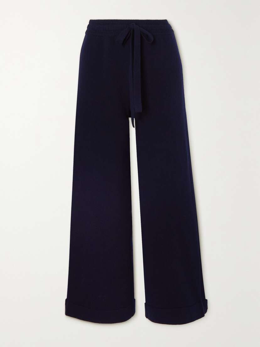 Eres Frederique Wool And Cashmere-blend Wide-leg Track Pants