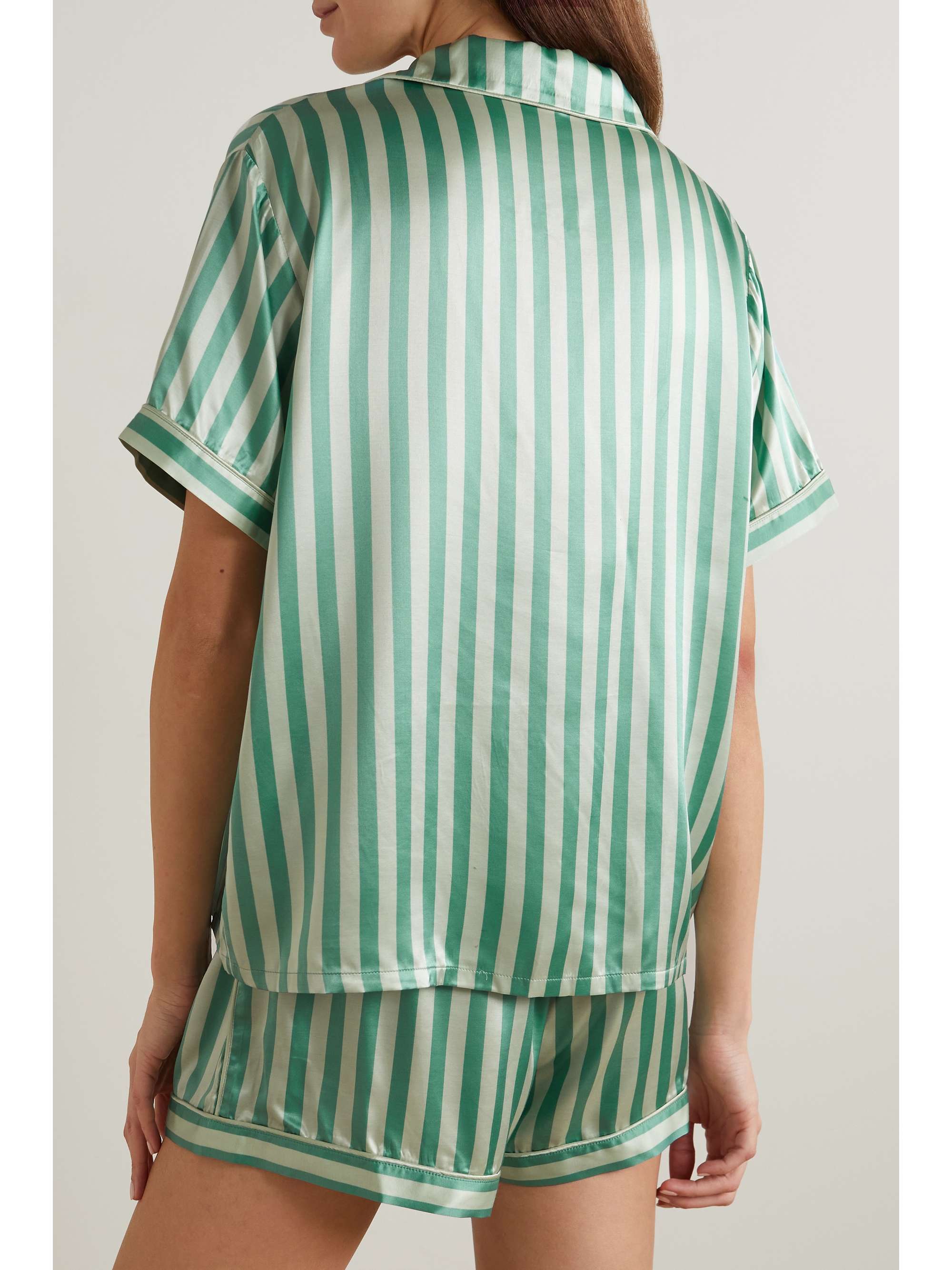 MORGAN LANE Katelyn Fiona striped satin pajama set