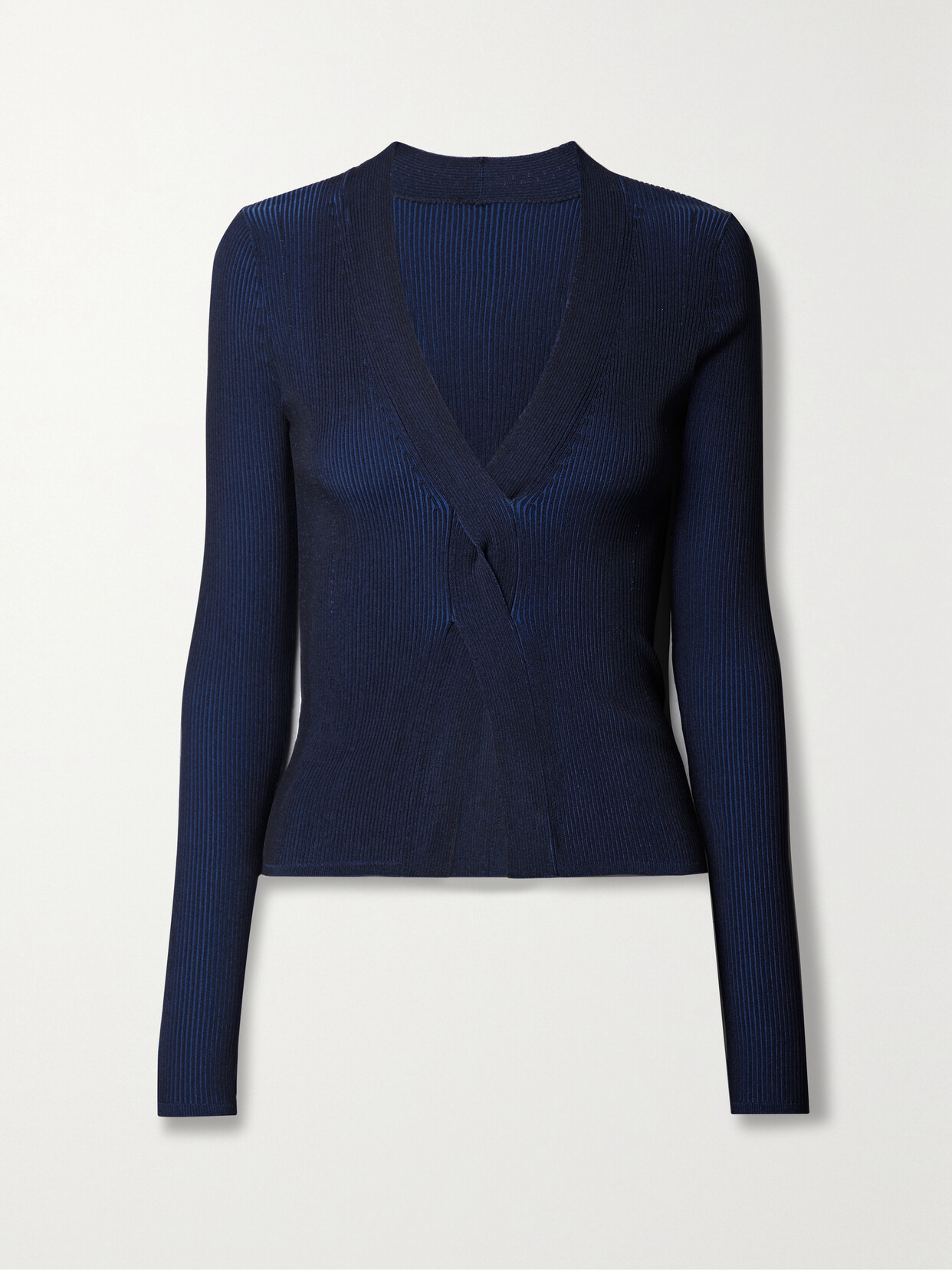 Alix NYC - Inez Twisted Ribbed-knit Top - Blue