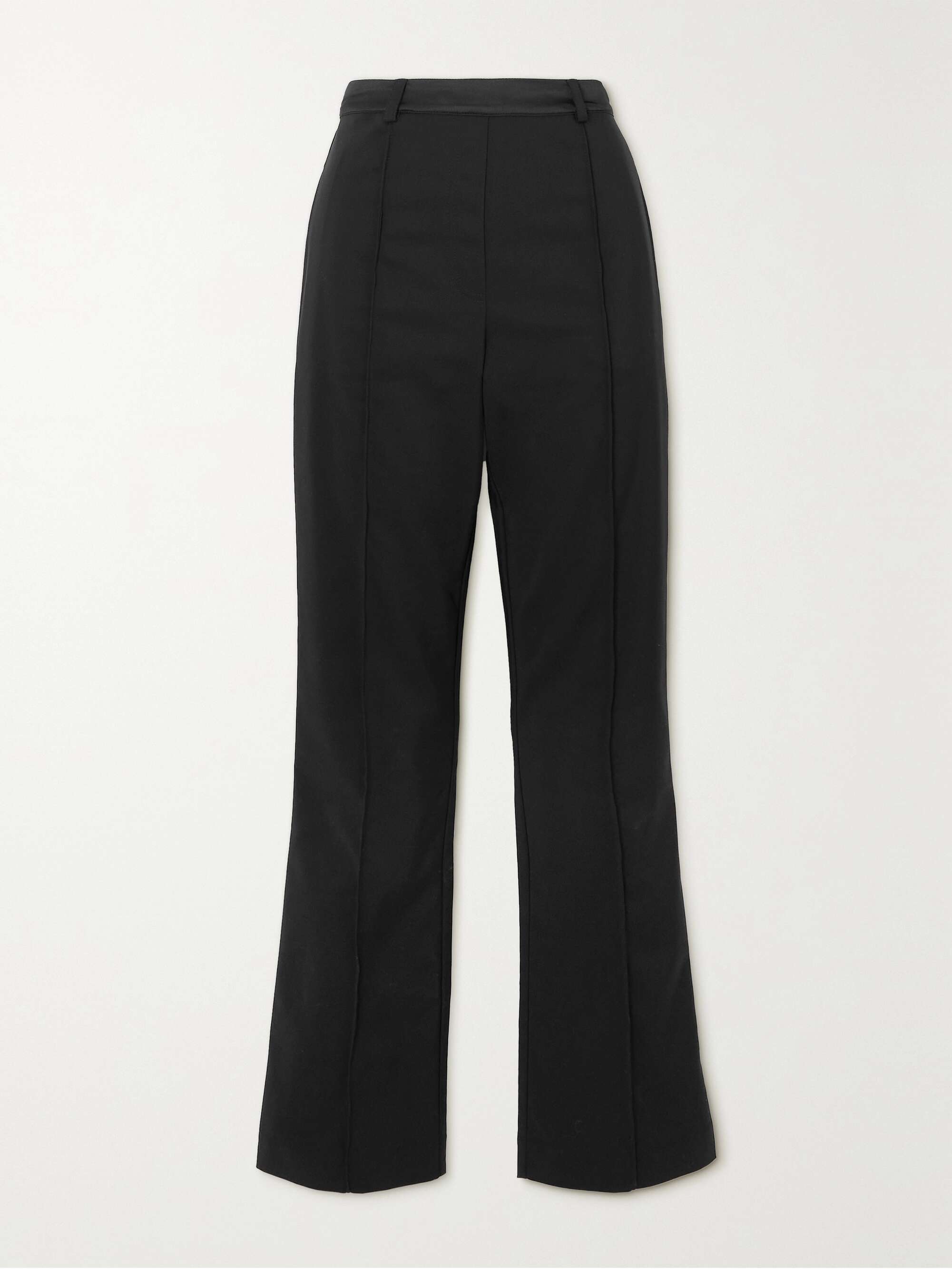 FLEUR DU MAL Crystal-embellished cotton-blend flared pants