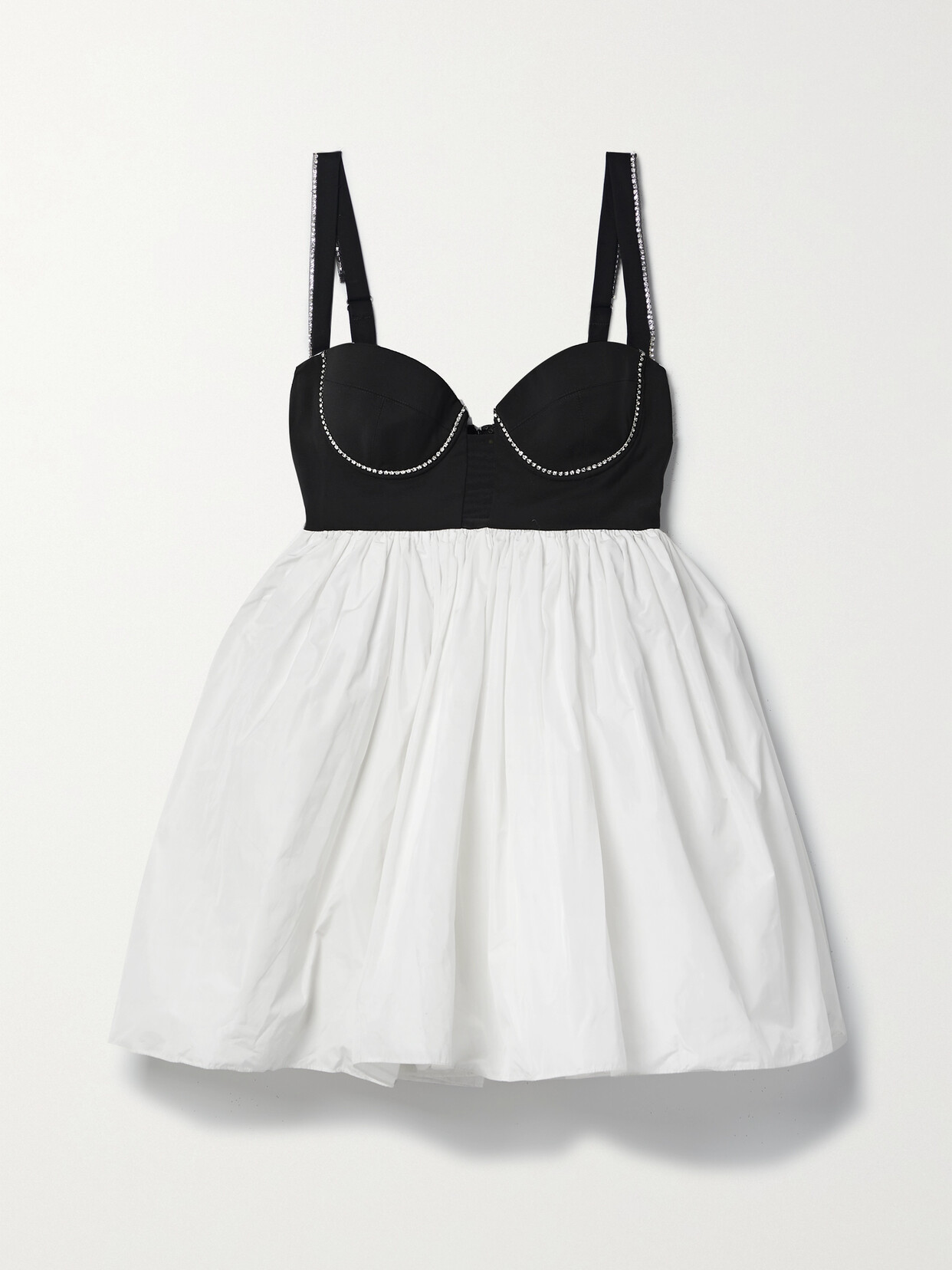Fleur Du Mal Bustier Babydoll Mini Dress In Neutrals
