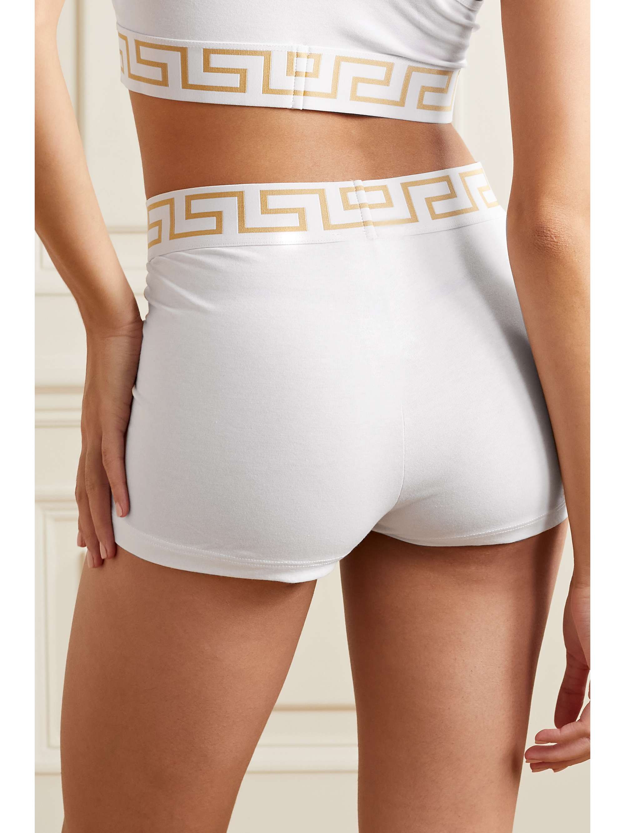 VERSACE Stretch-cotton jersey boy shorts