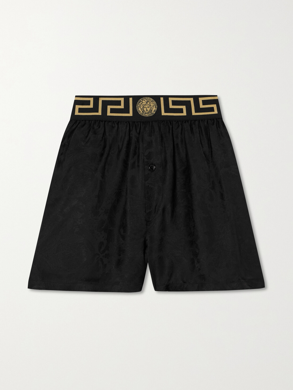 Versace - Embellished Jacquard Shorts - Black