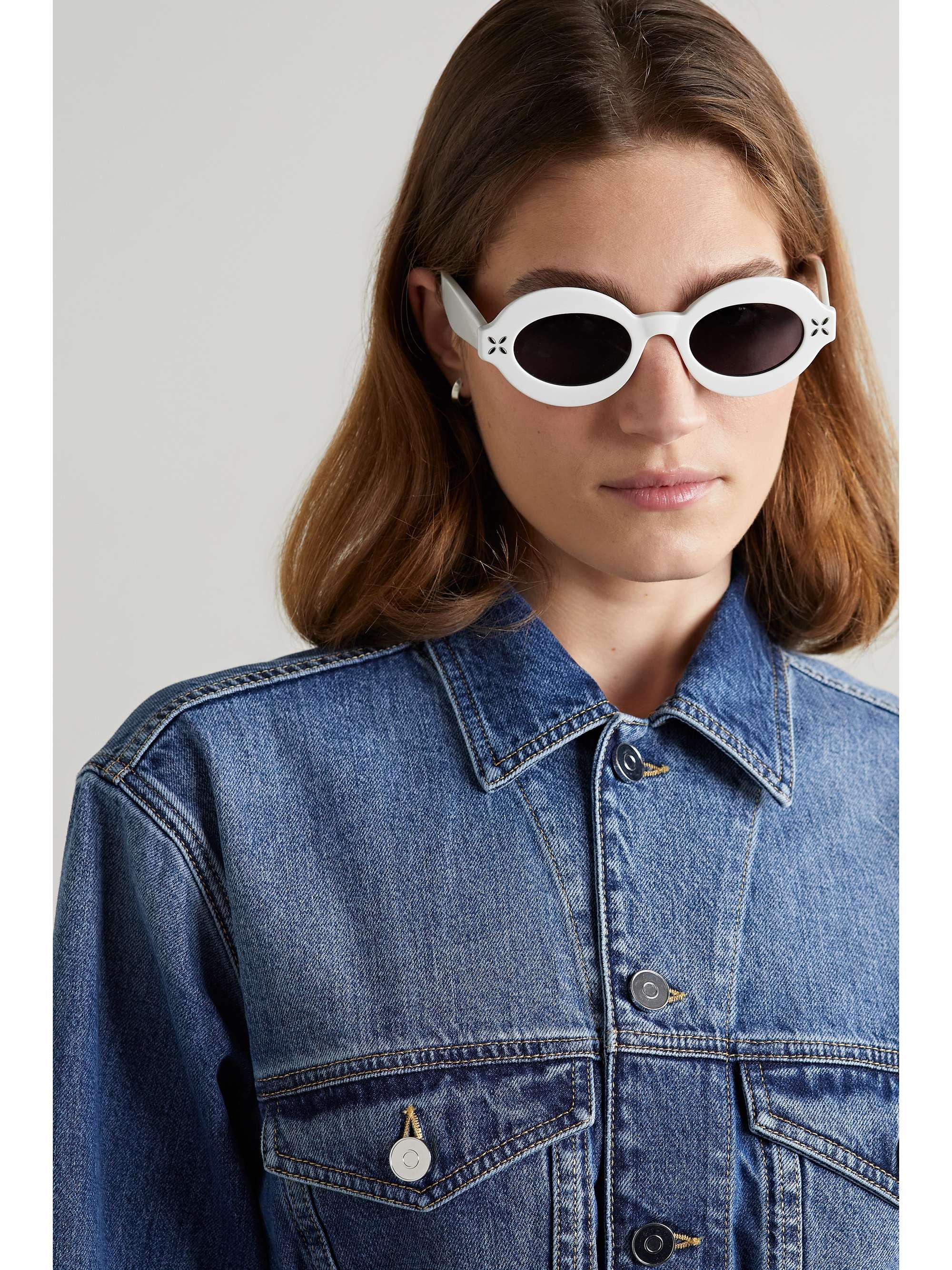 Alaia Ivory Oversize Squared Sunglasses In Blue Lyst | lupon.gov.ph