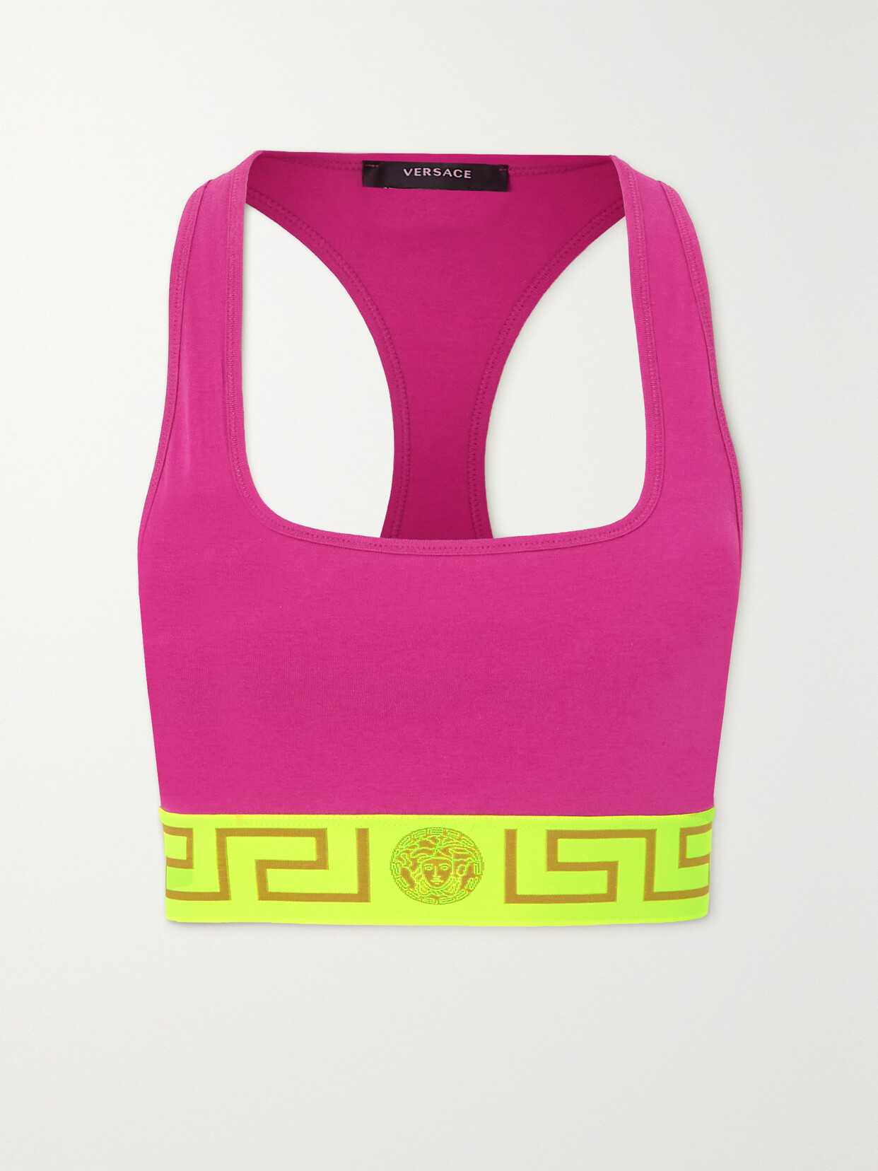 Versace - Stretch-cotton Jersey Soft-cup Bra - Pink