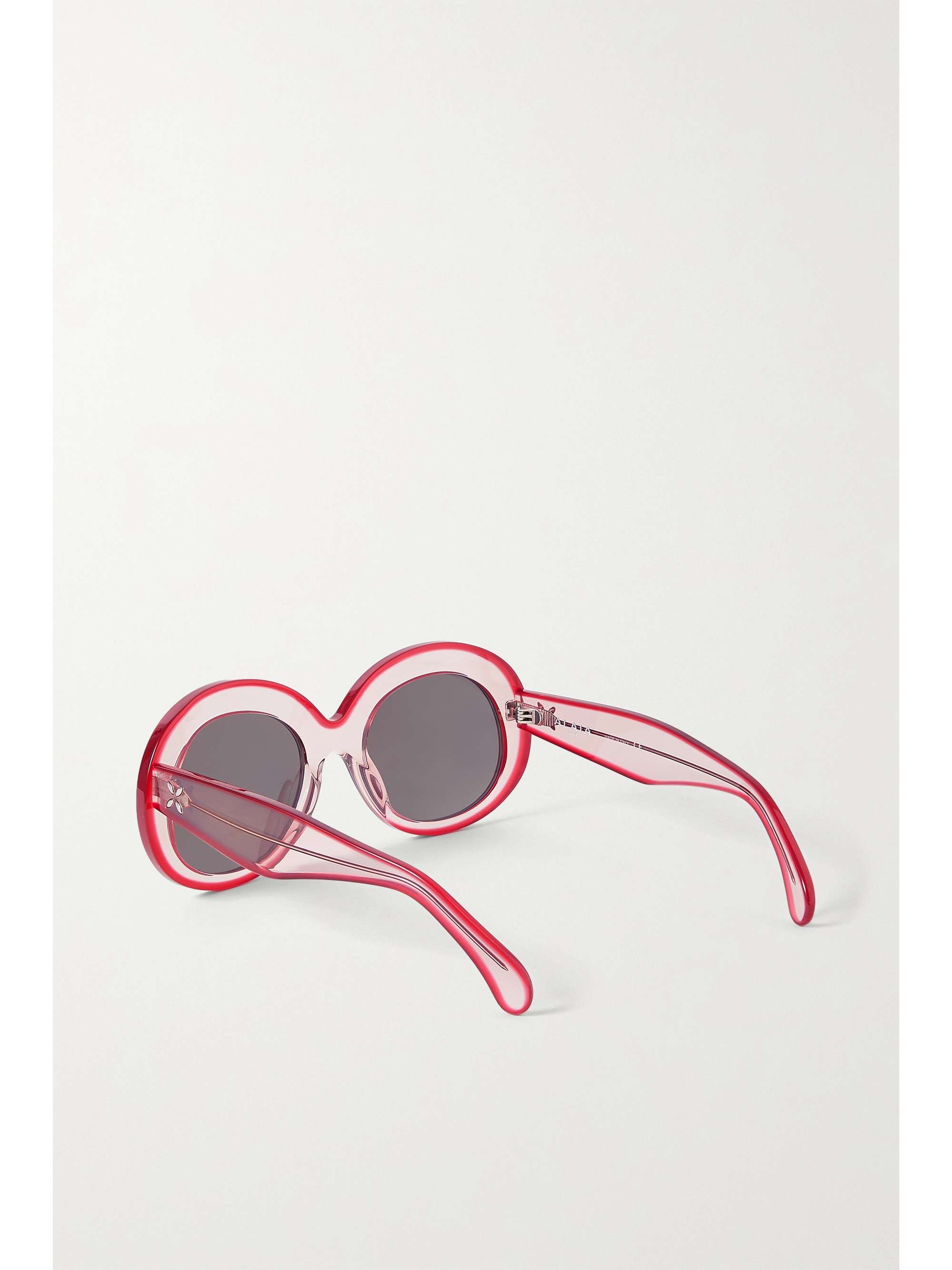 ALAÏA Zweifarbige Sonnenbrille mit rundem Rahmen aus Azetat