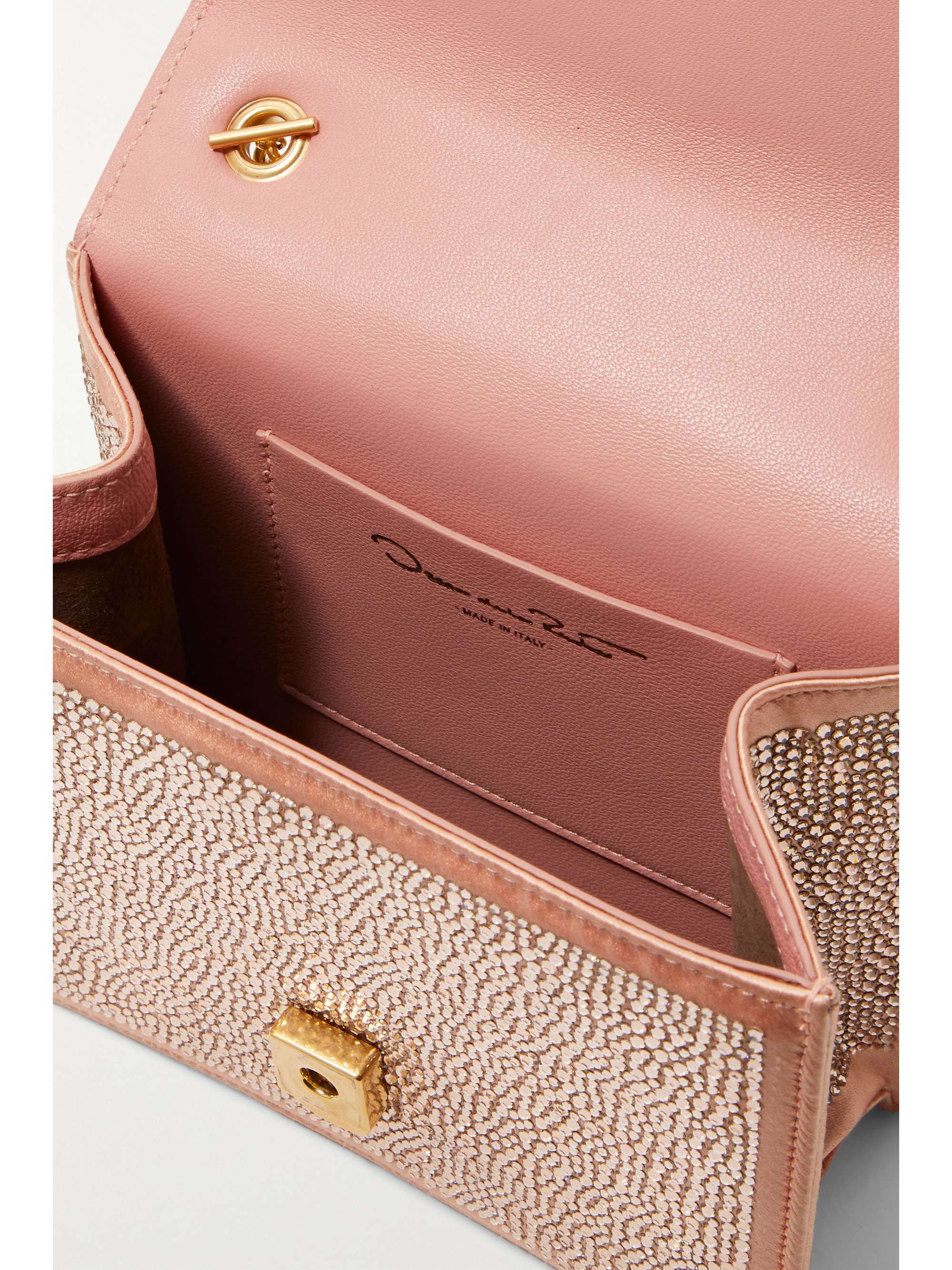OSCAR DE LA RENTA Tro mini crystal-embellished satin shoulder bag