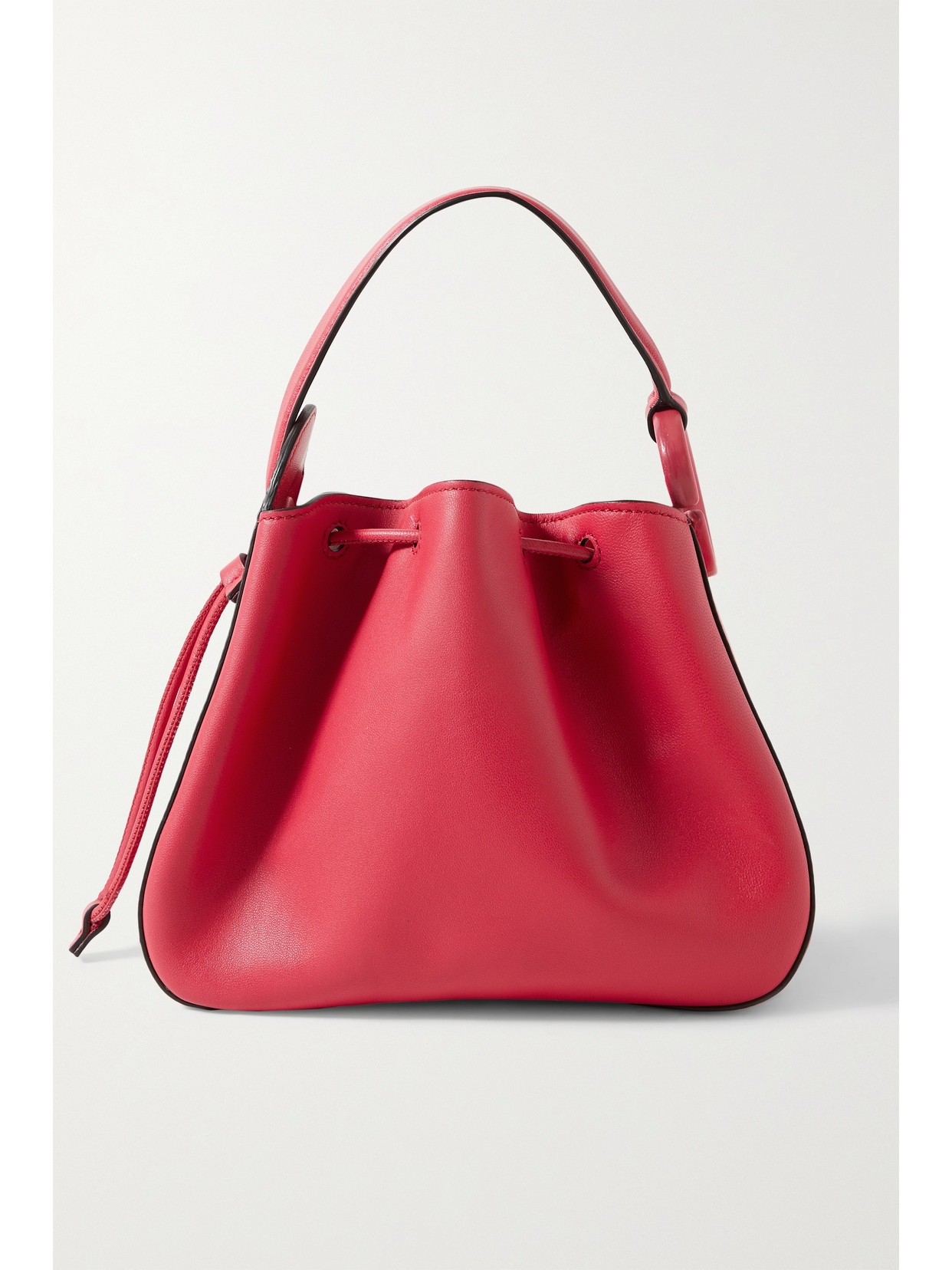 Oscar De La Renta Leather Tote In Red