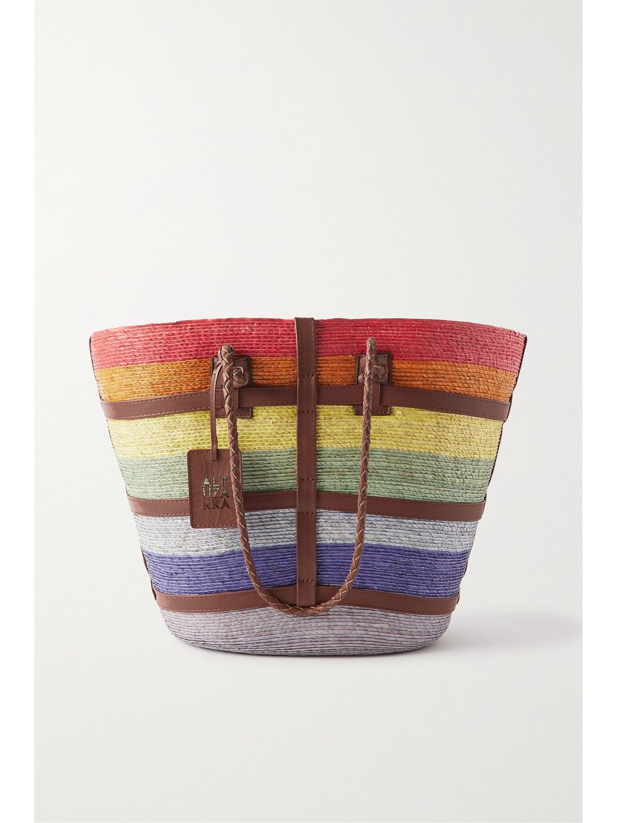 Altuzarra - Watermill Large Leather-trimmed Striped Raffia Tote - Multi