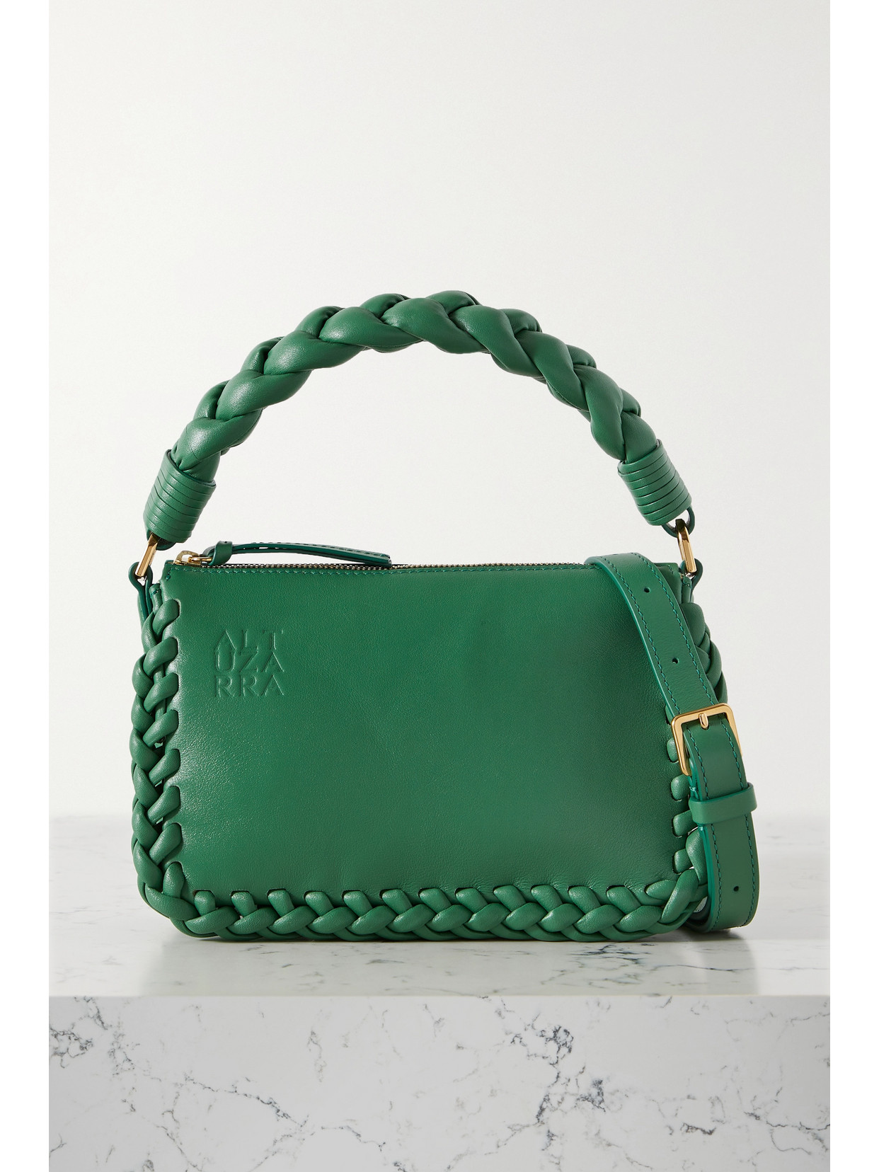 Altuzarra - Braided Mini Leather Shoulder Bag - Green