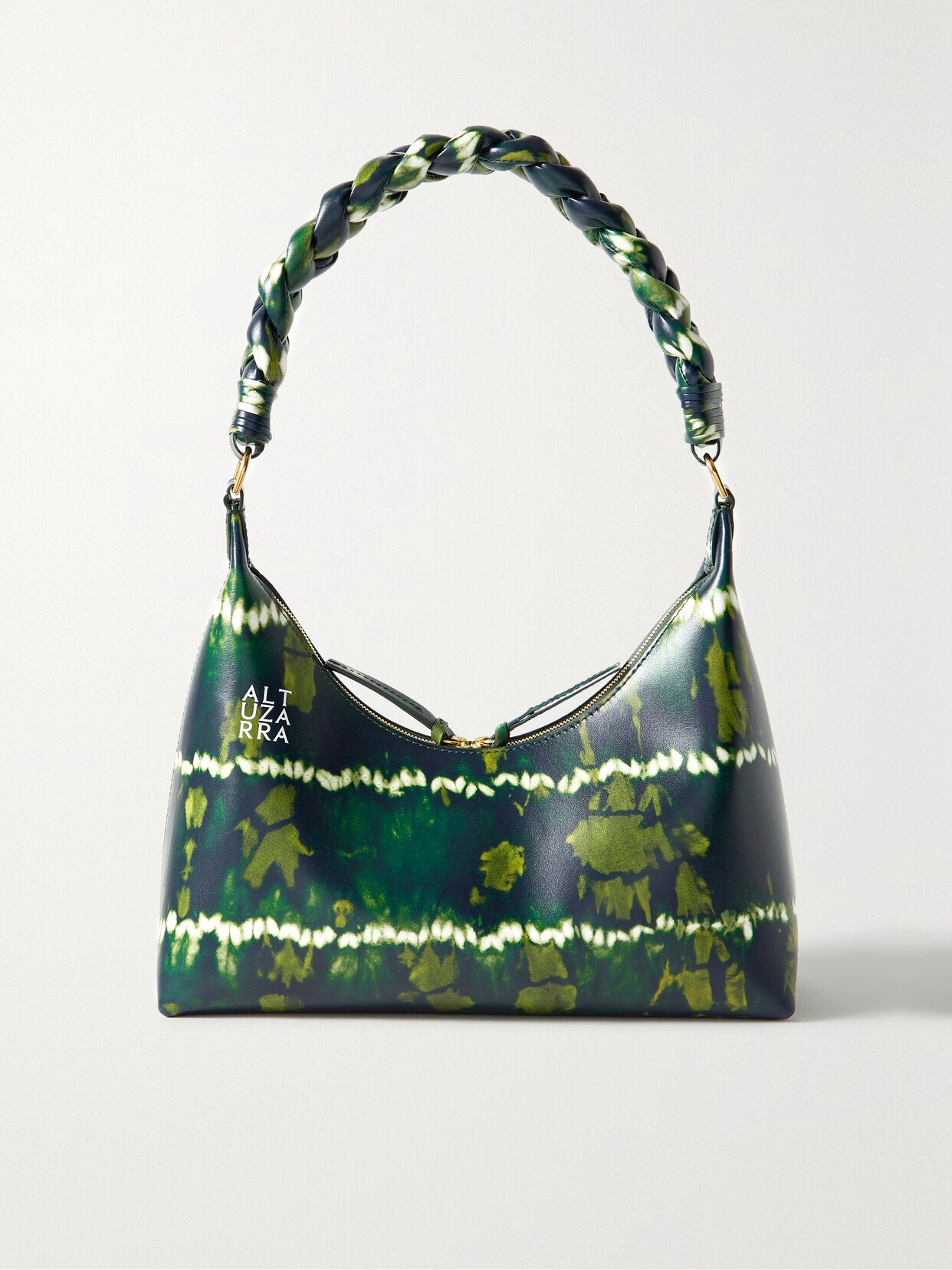 Altuzarra - Small Braided Tie-dyed Leather Shoulder Bag - Green