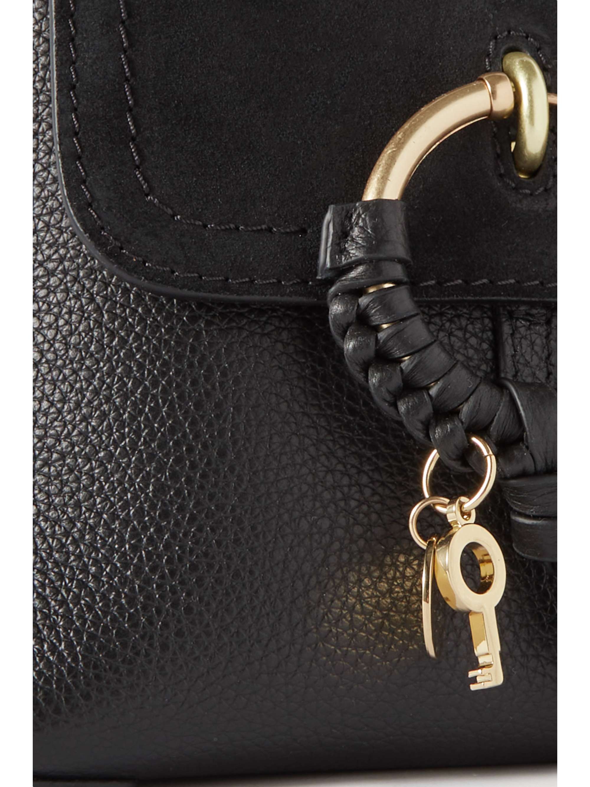 SEE BY CHLOÉ Joan mini textured-leather and suede backpack