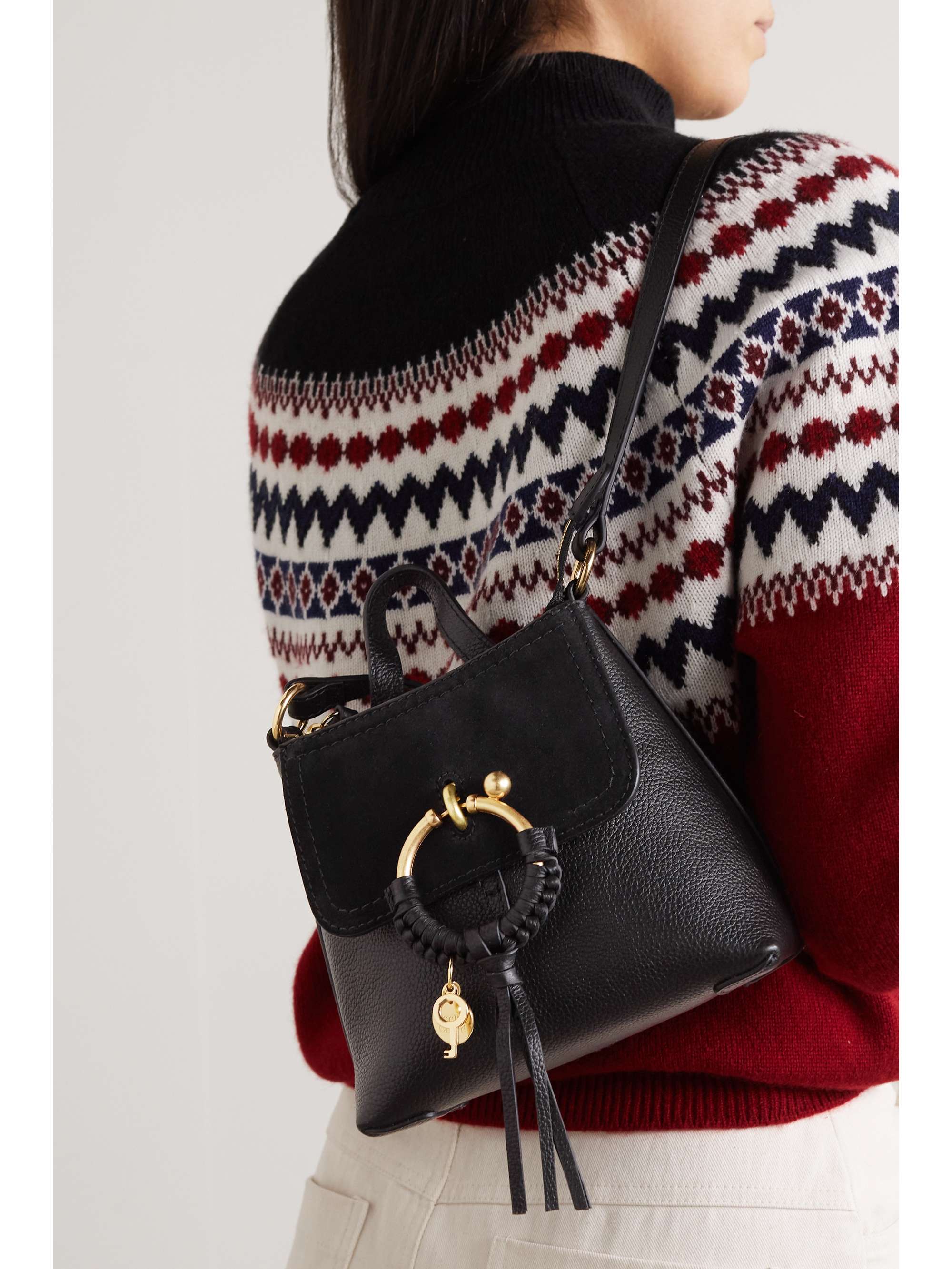 SEE BY CHLOÉ Joan mini textured-leather and suede backpack