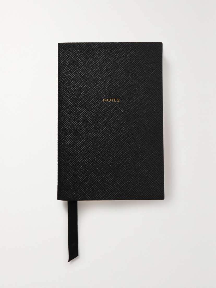 Smythson Textured-leather Notebook