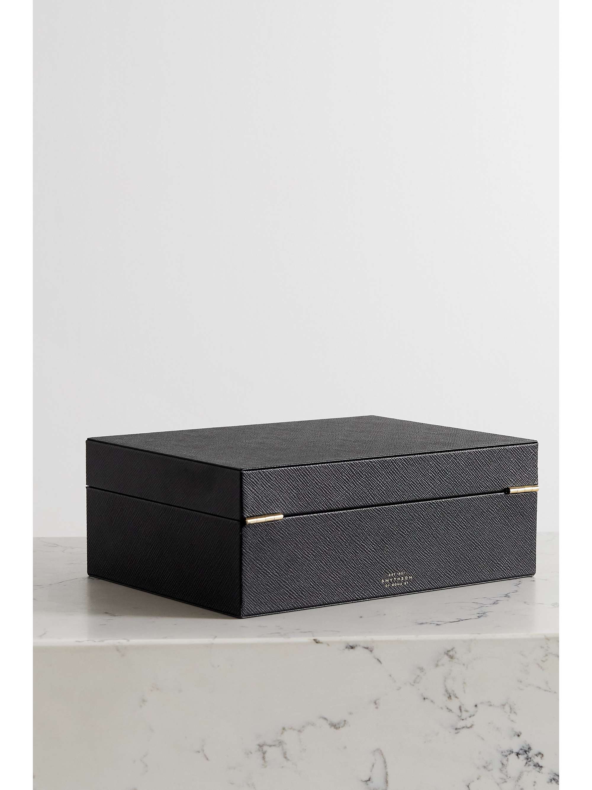 SMYTHSON Panama textured-leather jewelry box and travel tray