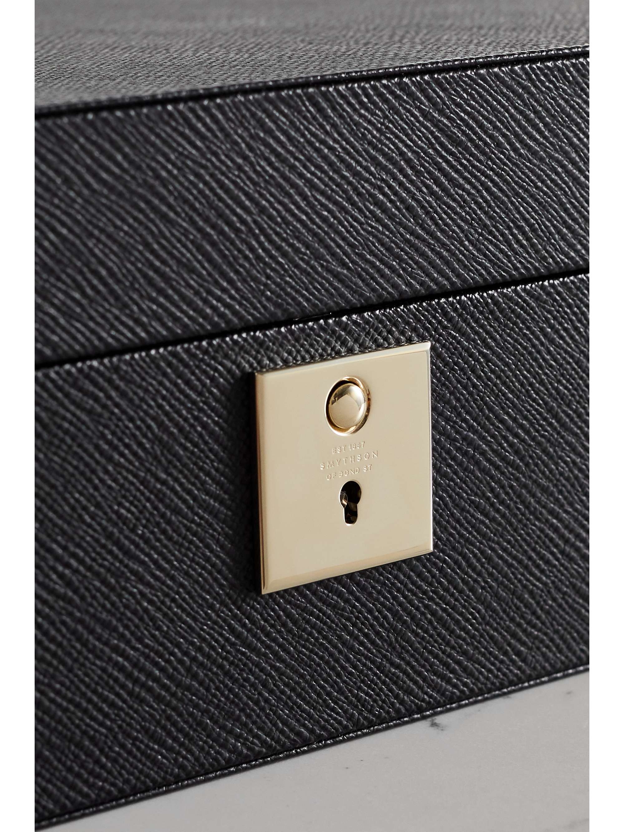 SMYTHSON Panama textured-leather jewelry box and travel tray