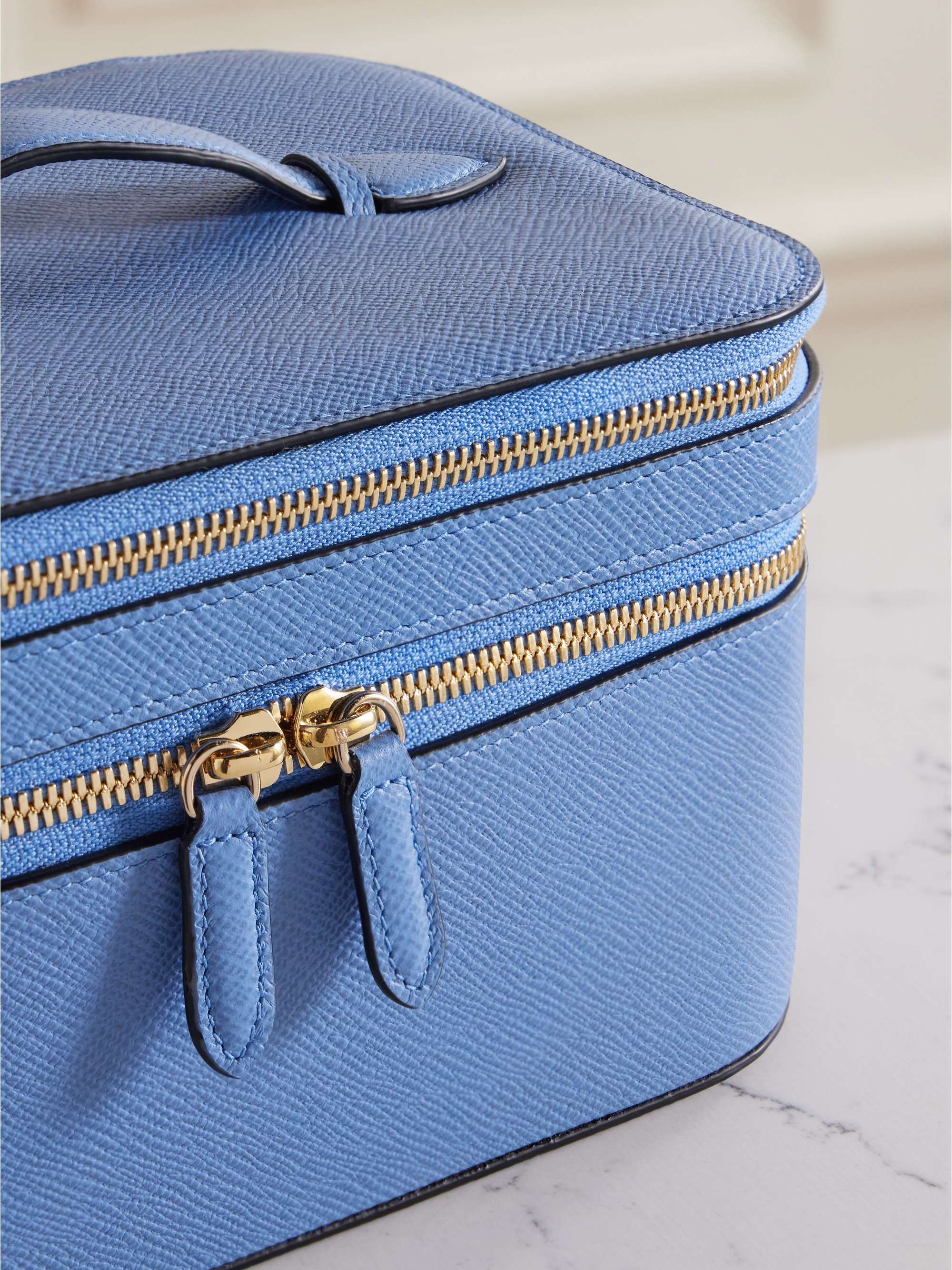 SMYTHSON Panama textured-leather cosmetics case
