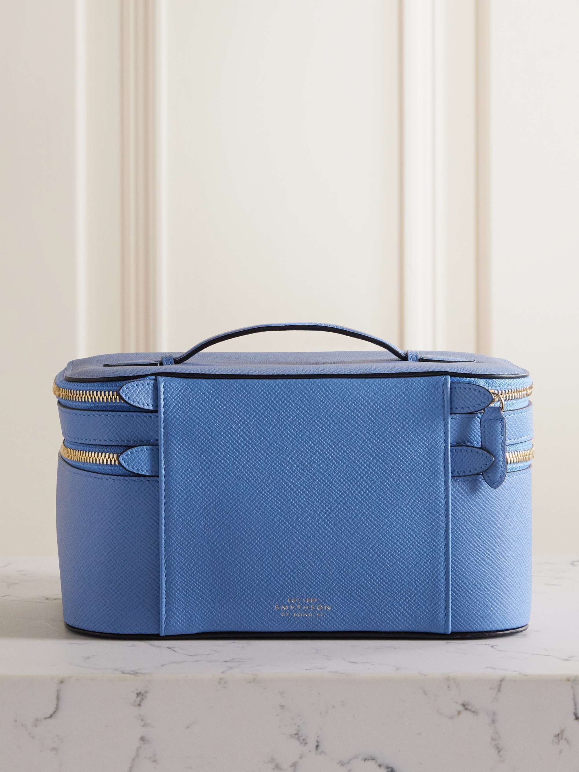 SMYTHSON Panama textured-leather cosmetics case | NET-A-PORTER