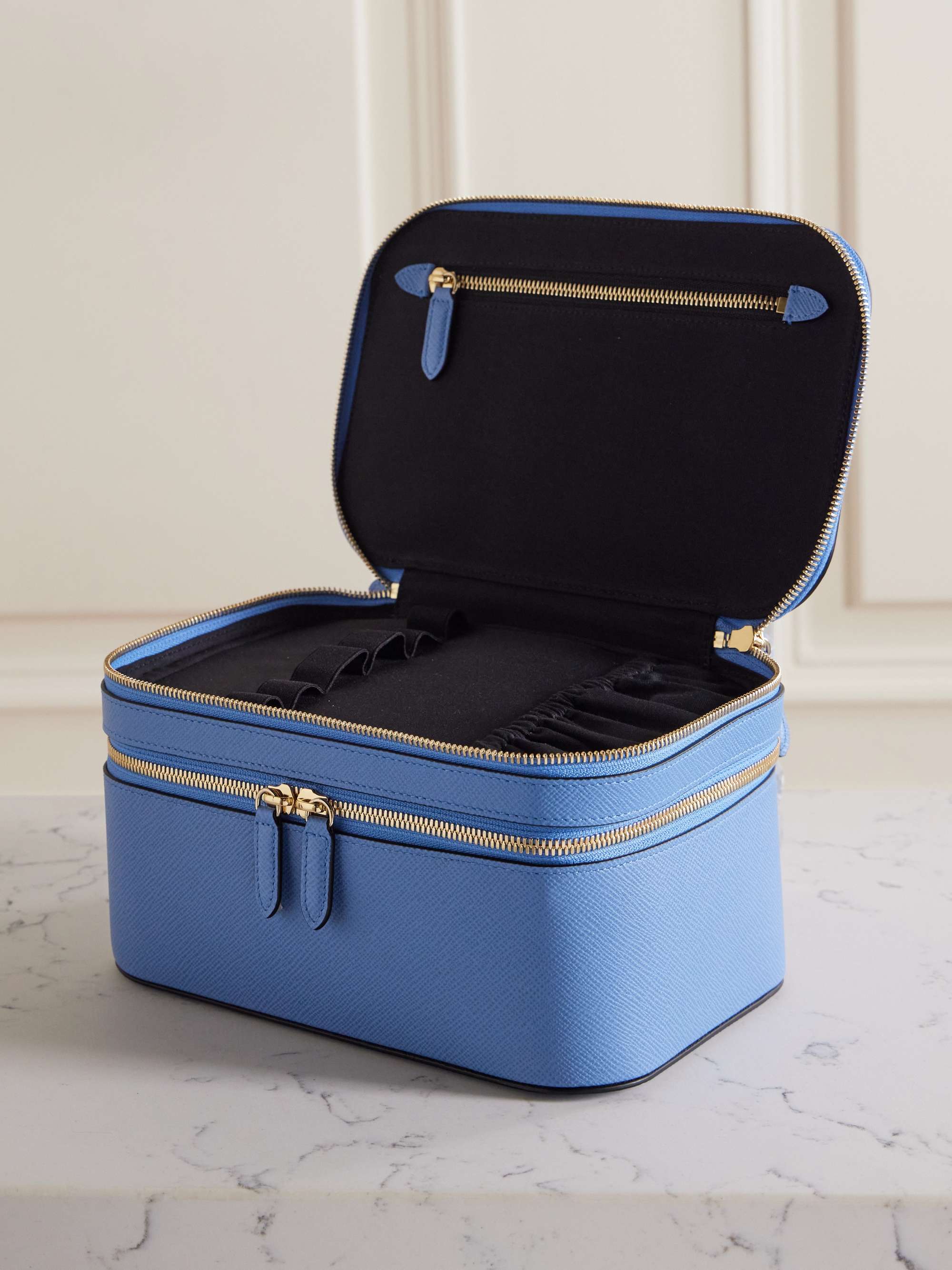 SMYTHSON Panama textured-leather cosmetics case
