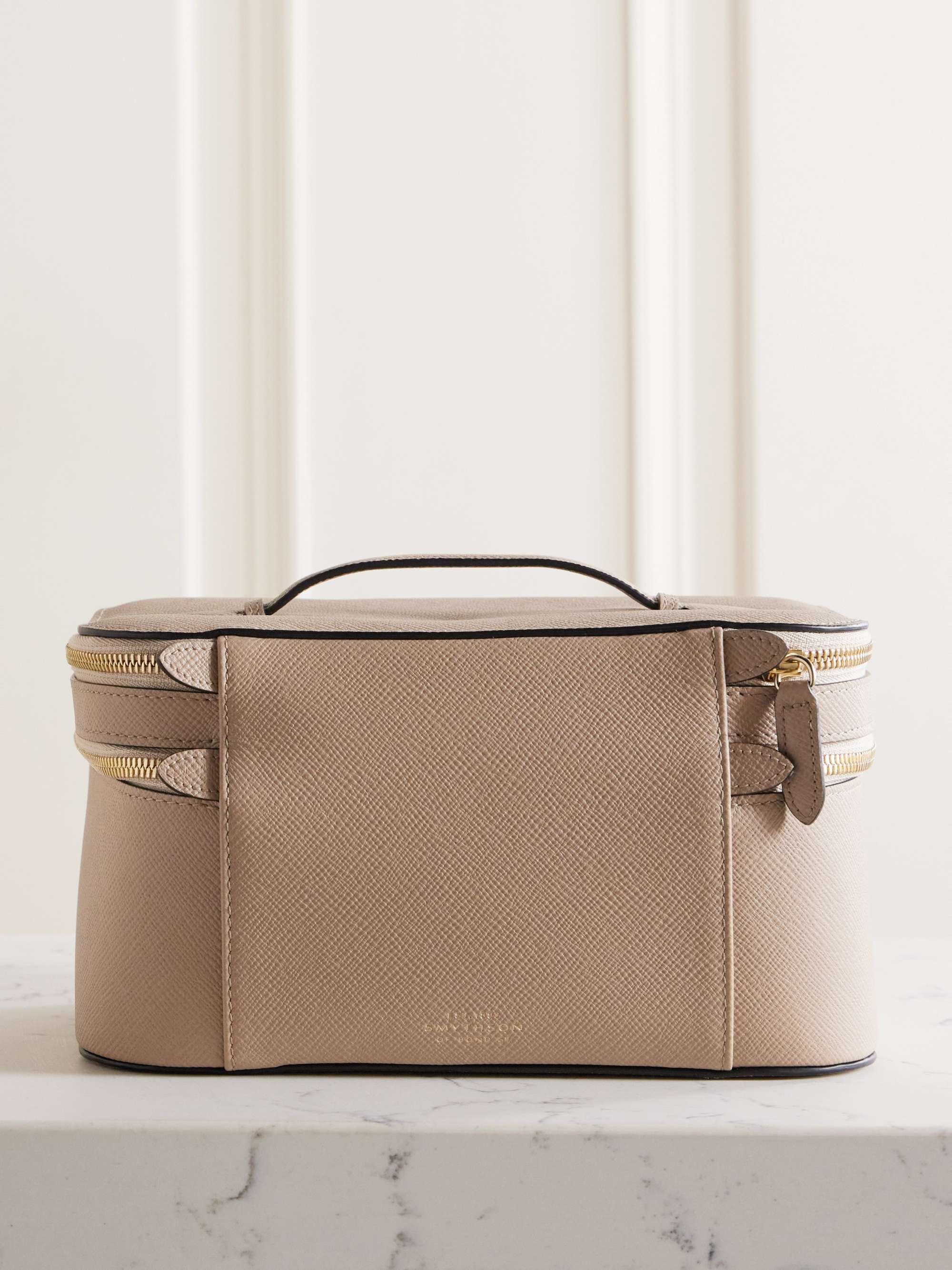 SMYTHSON Trousse à maquillage en cuir texturé Panama