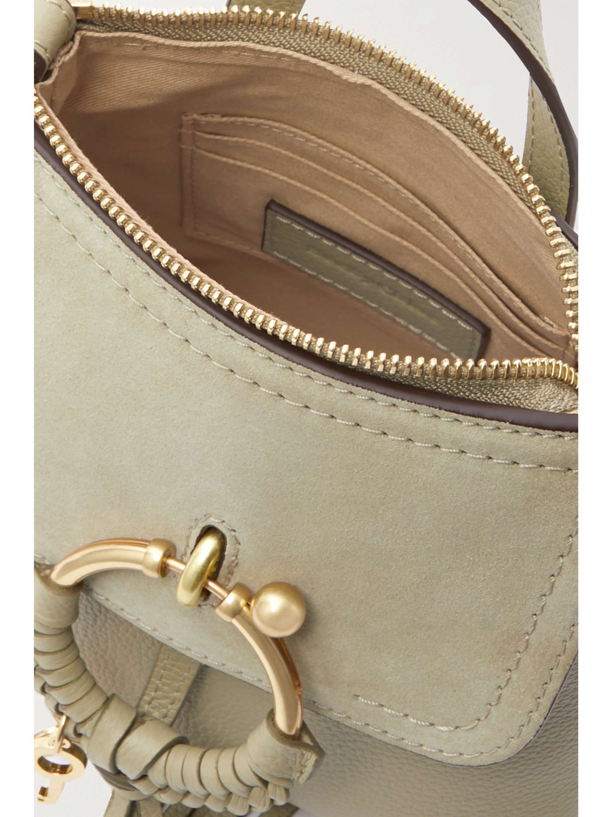 SEE BY CHLOÉ Joan mini textured-leather and suede backpack