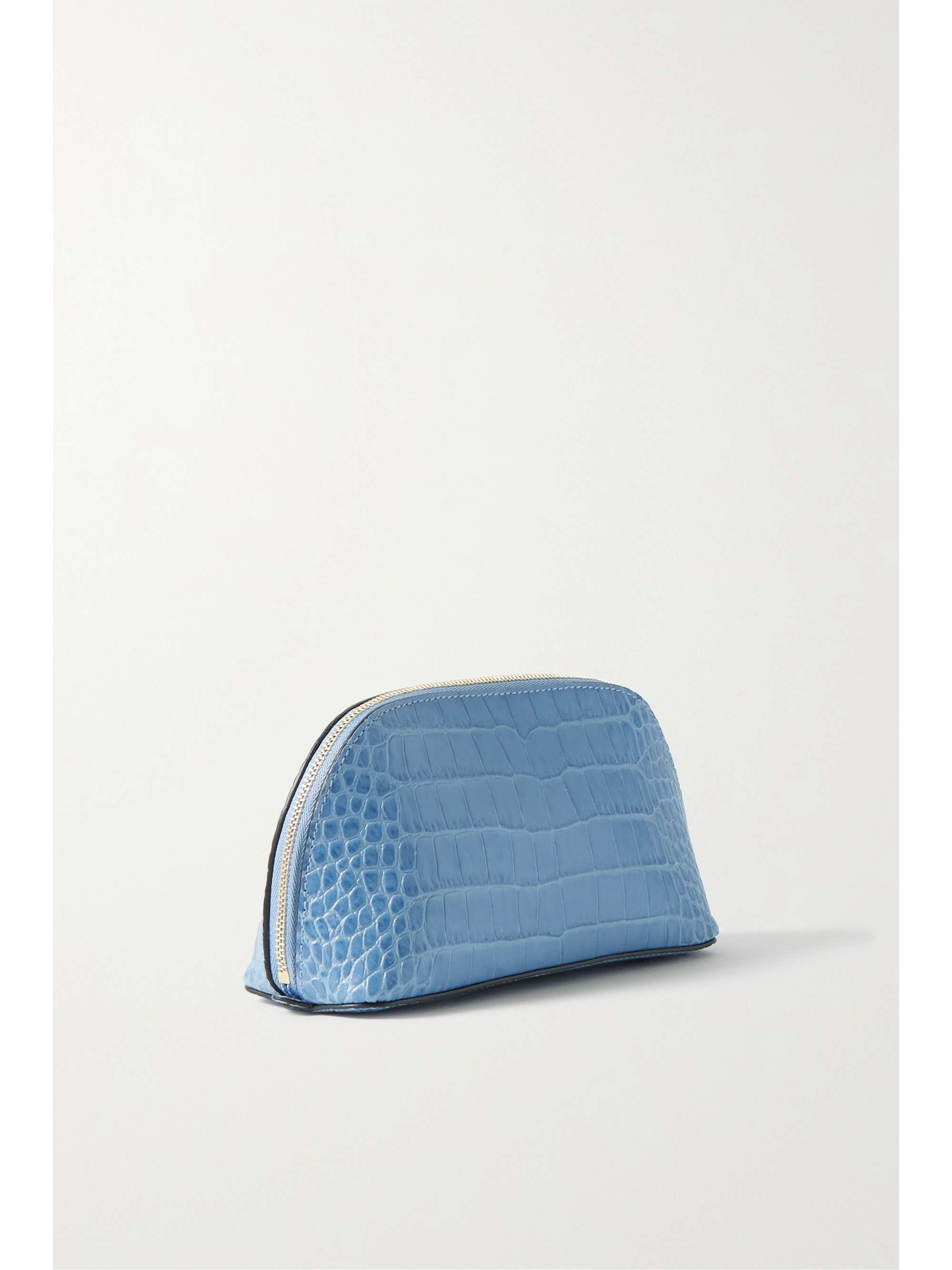 SMYTHSON Trousse à maquillage en cuir effet croco Mara