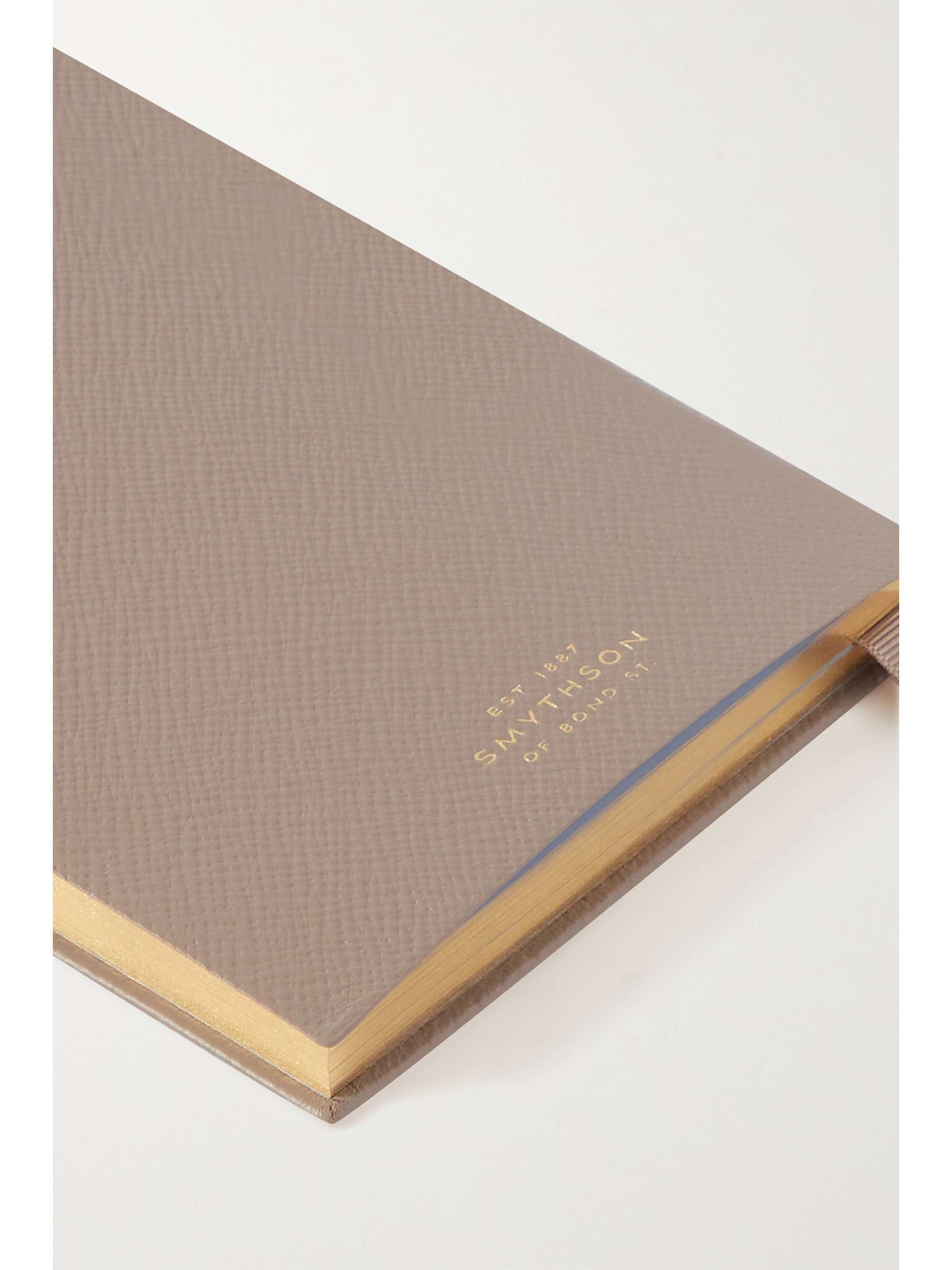 Chelsea textured-leather notebook