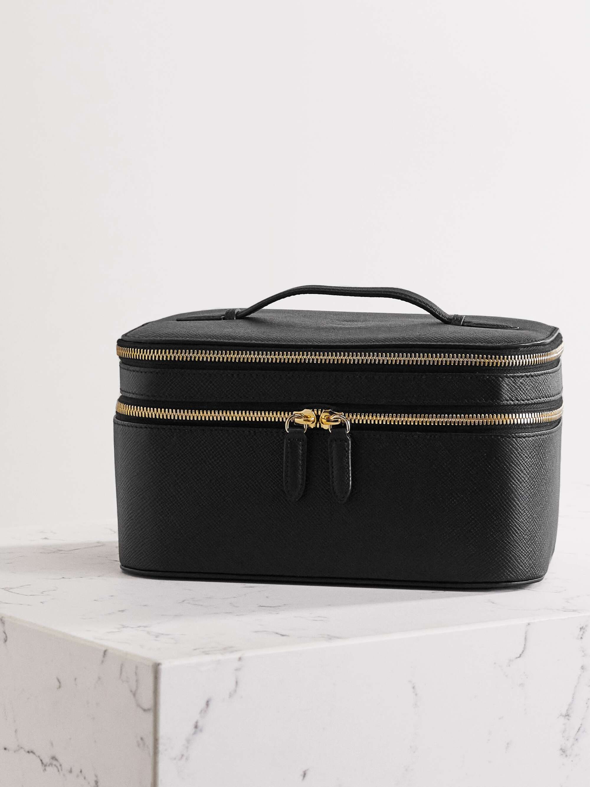 SMYTHSON Panama textured-leather cosmetic case | NET-A-PORTER