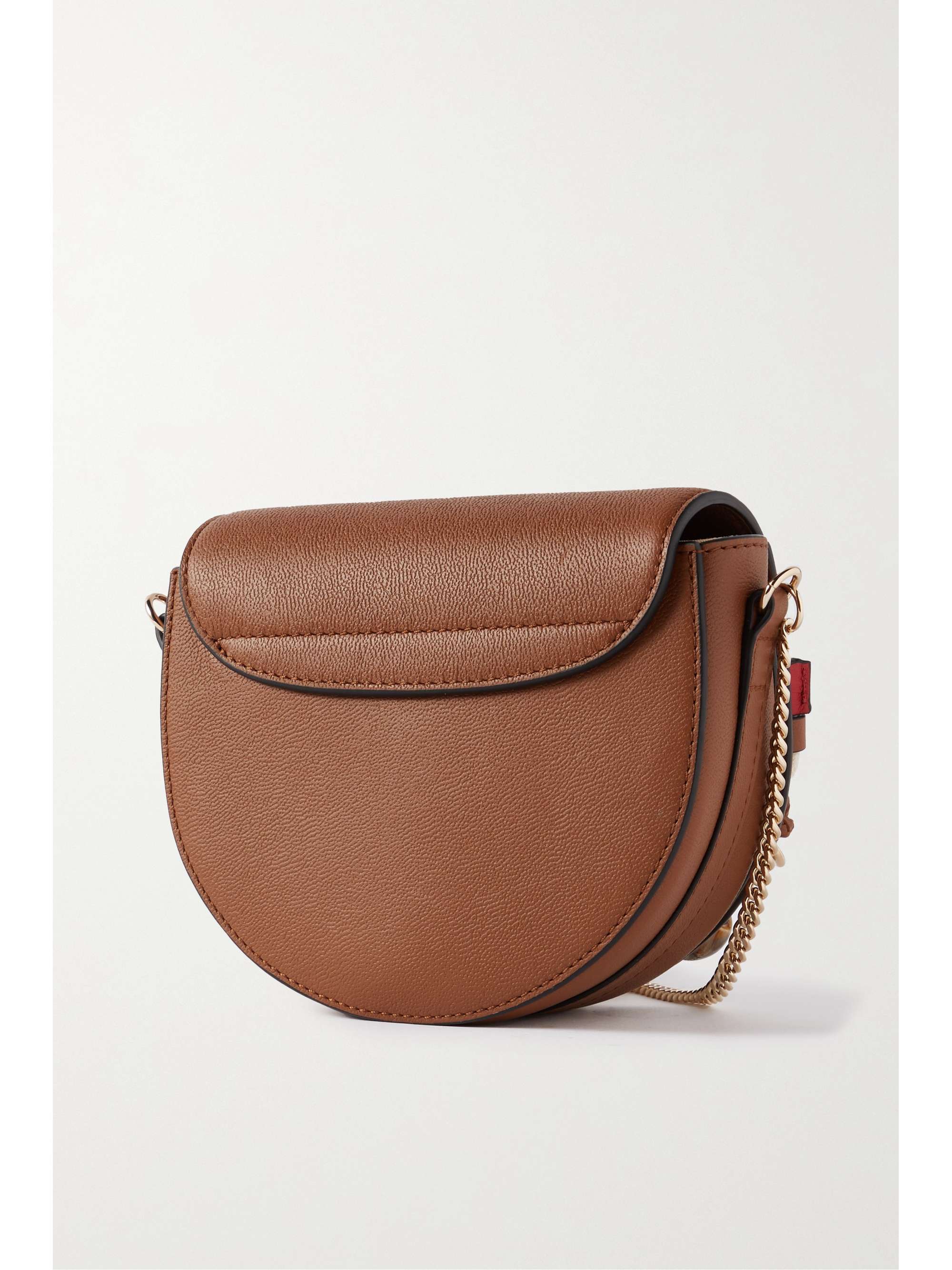 SEE BY CHLOÉ Mara embellished textured-leather shoulder bag
