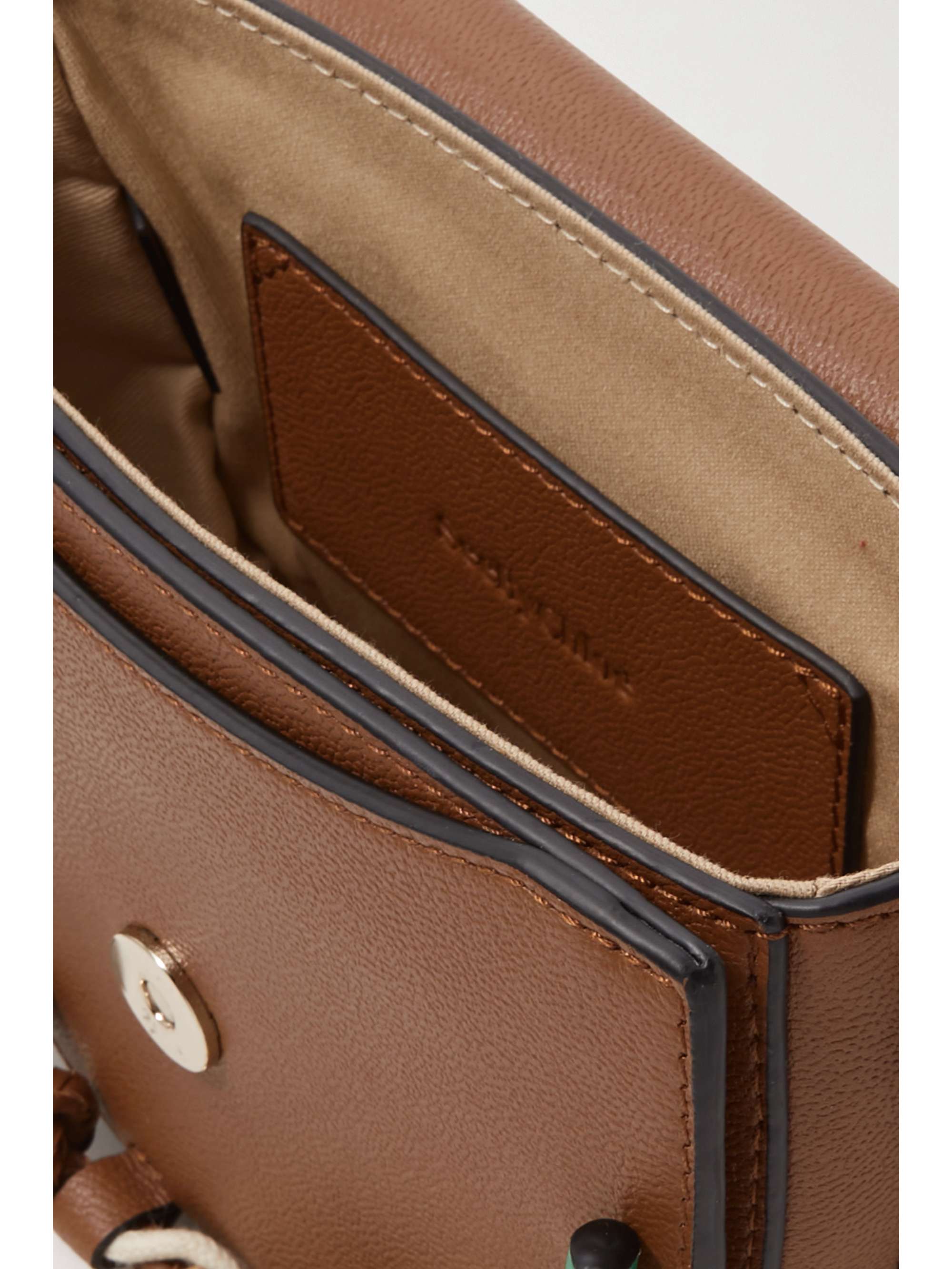 SEE BY CHLOÉ Mara embellished textured-leather shoulder bag