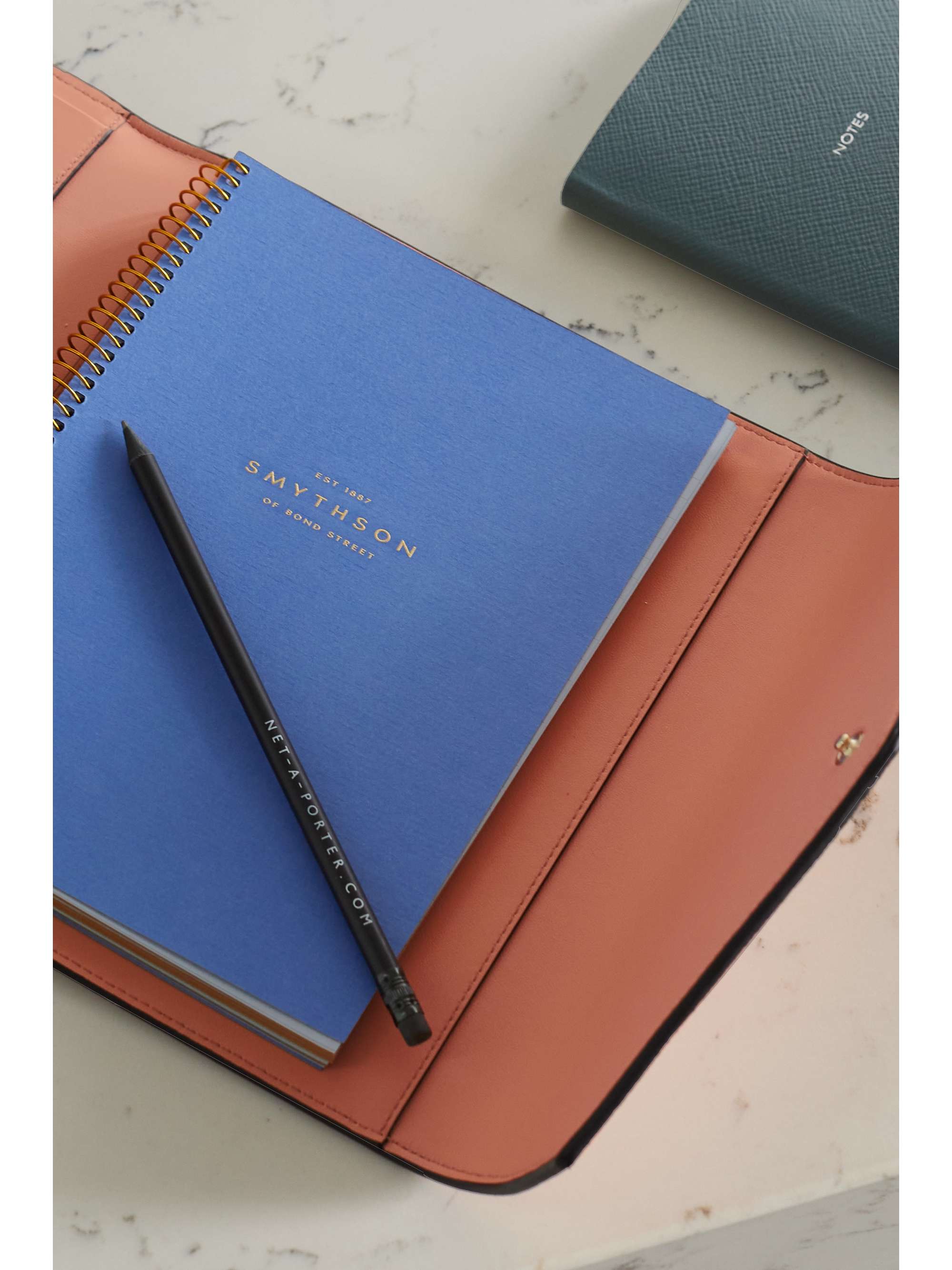 SMYTHSON Panama 纹理皮革文件夹