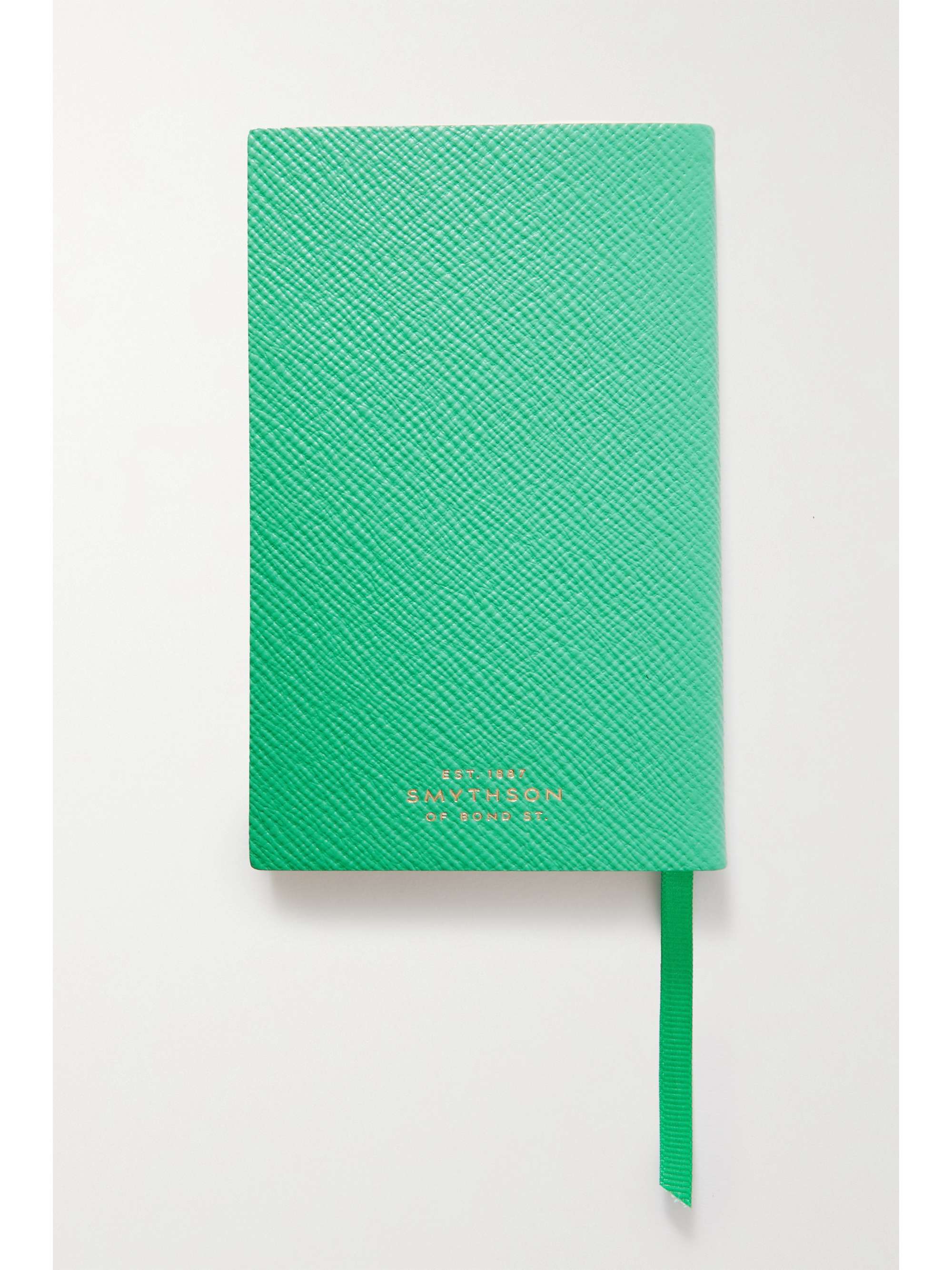 SMYTHSON Panama Living My Best Life textured-leather notebook