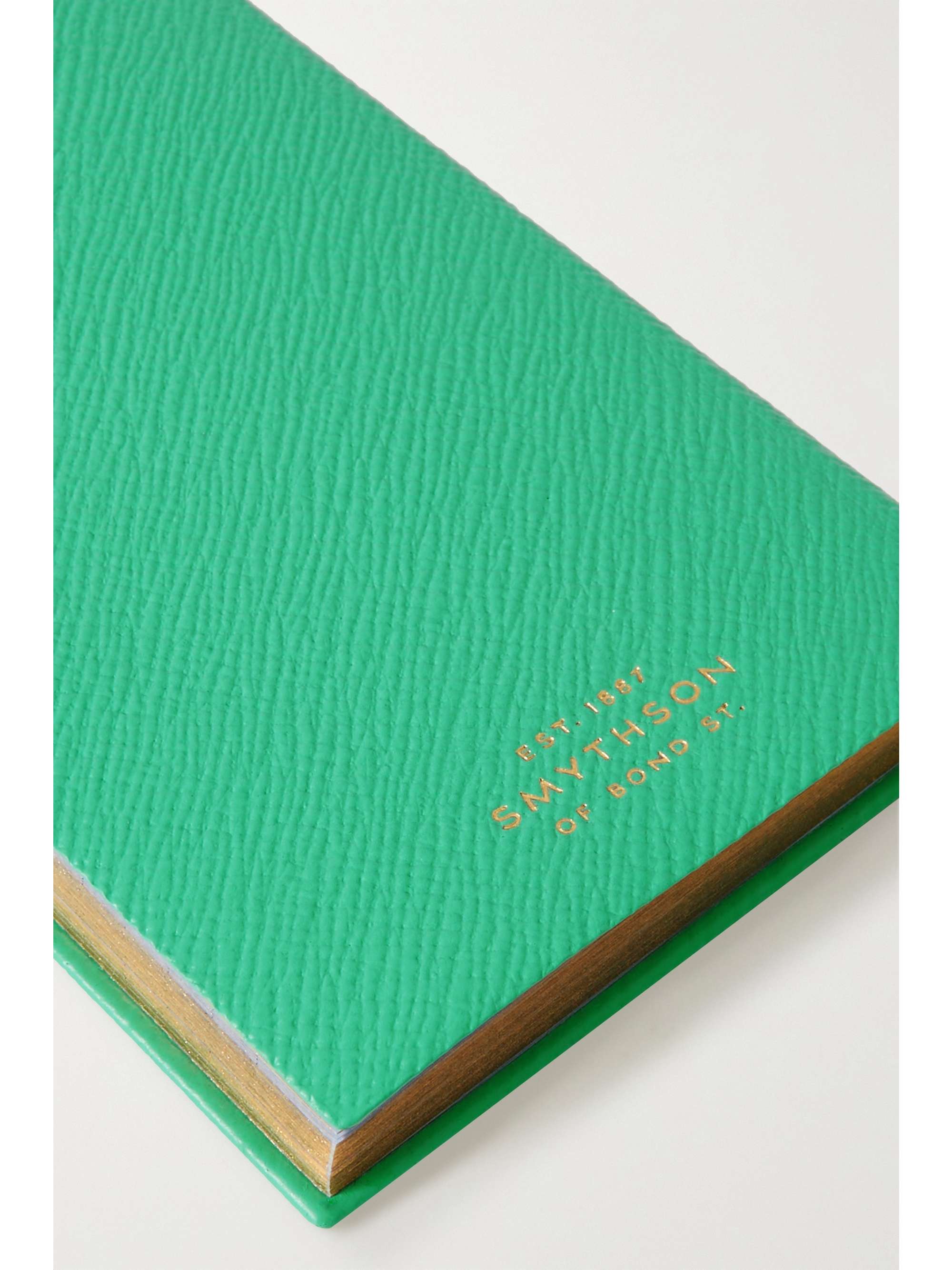 SMYTHSON Panama Living My Best Life textured-leather notebook