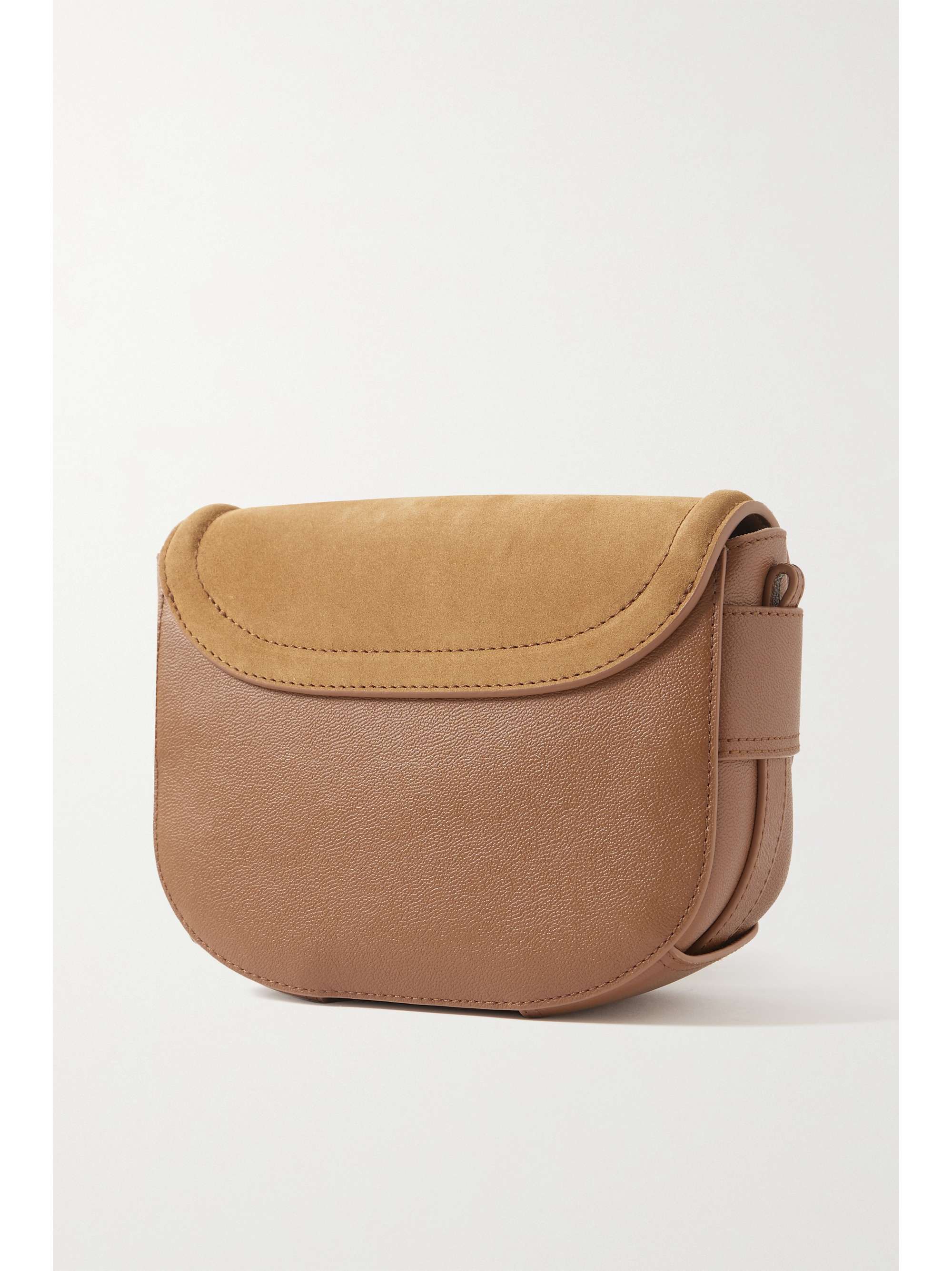 SEE BY CHLOÉ Mara embellished suede and leather shoulder bag