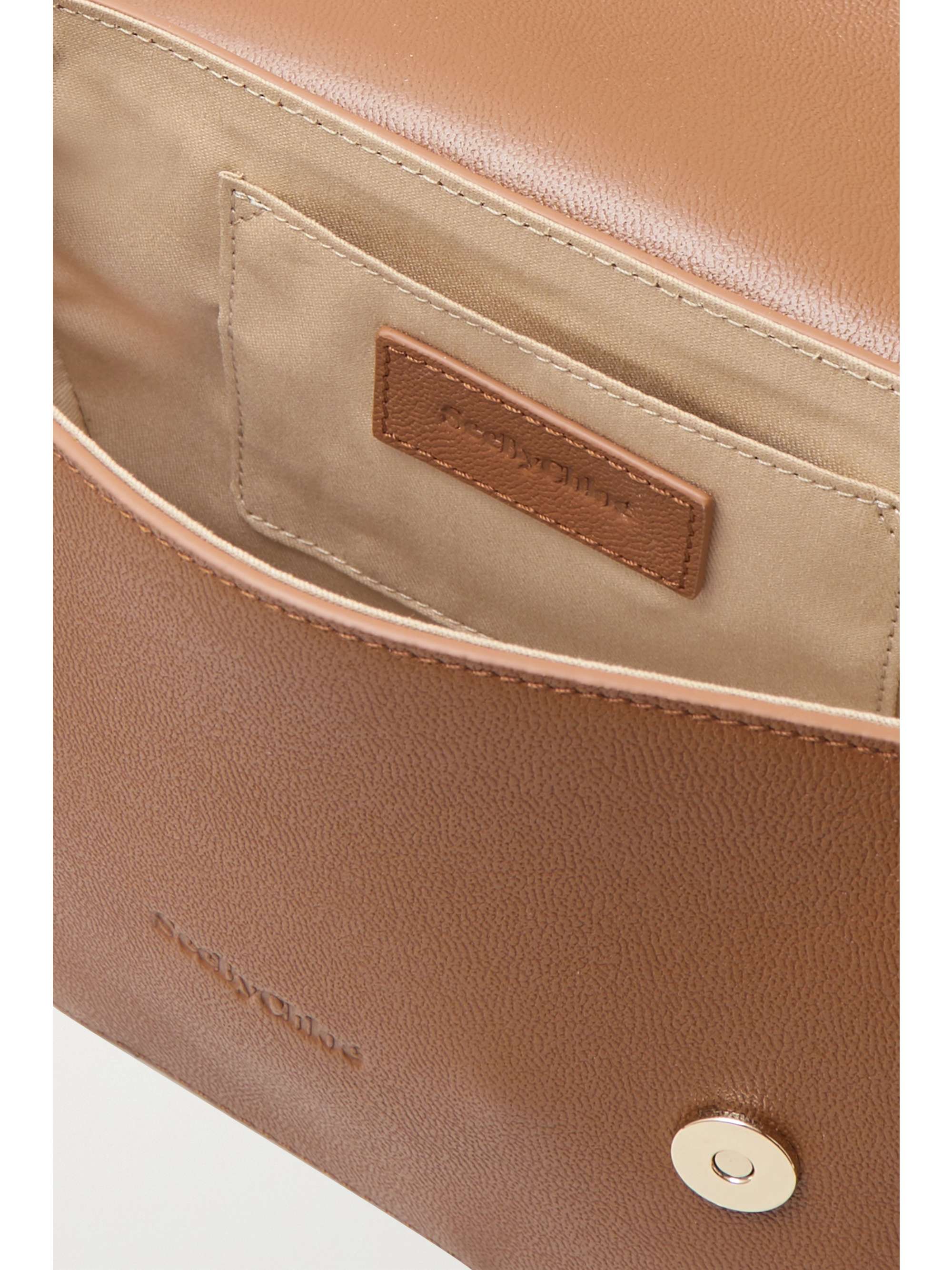 SEE BY CHLOÉ Mara embellished suede and leather shoulder bag