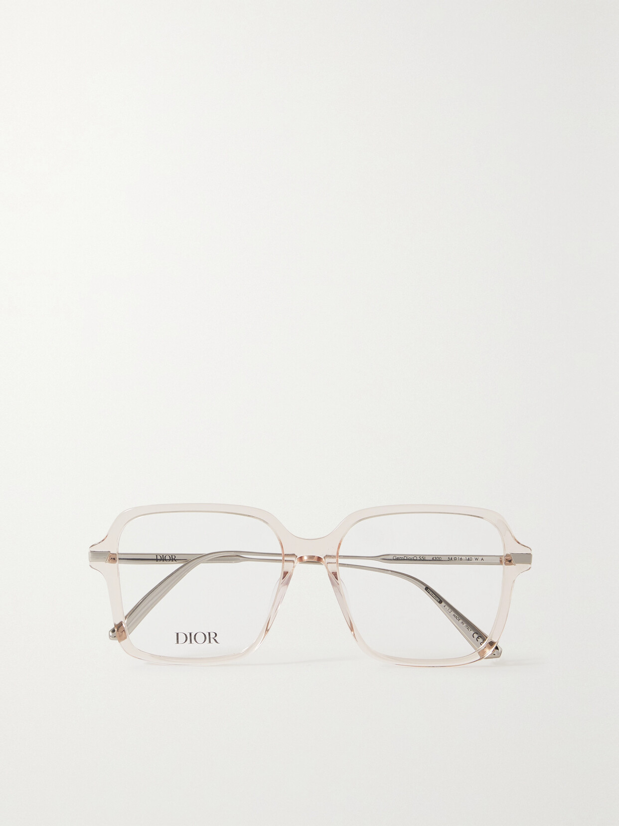 DIOR Eyewear - Gemdioro S5i Oversized Square-frame Acetate And Silver-tone Optical Glasses - Pink