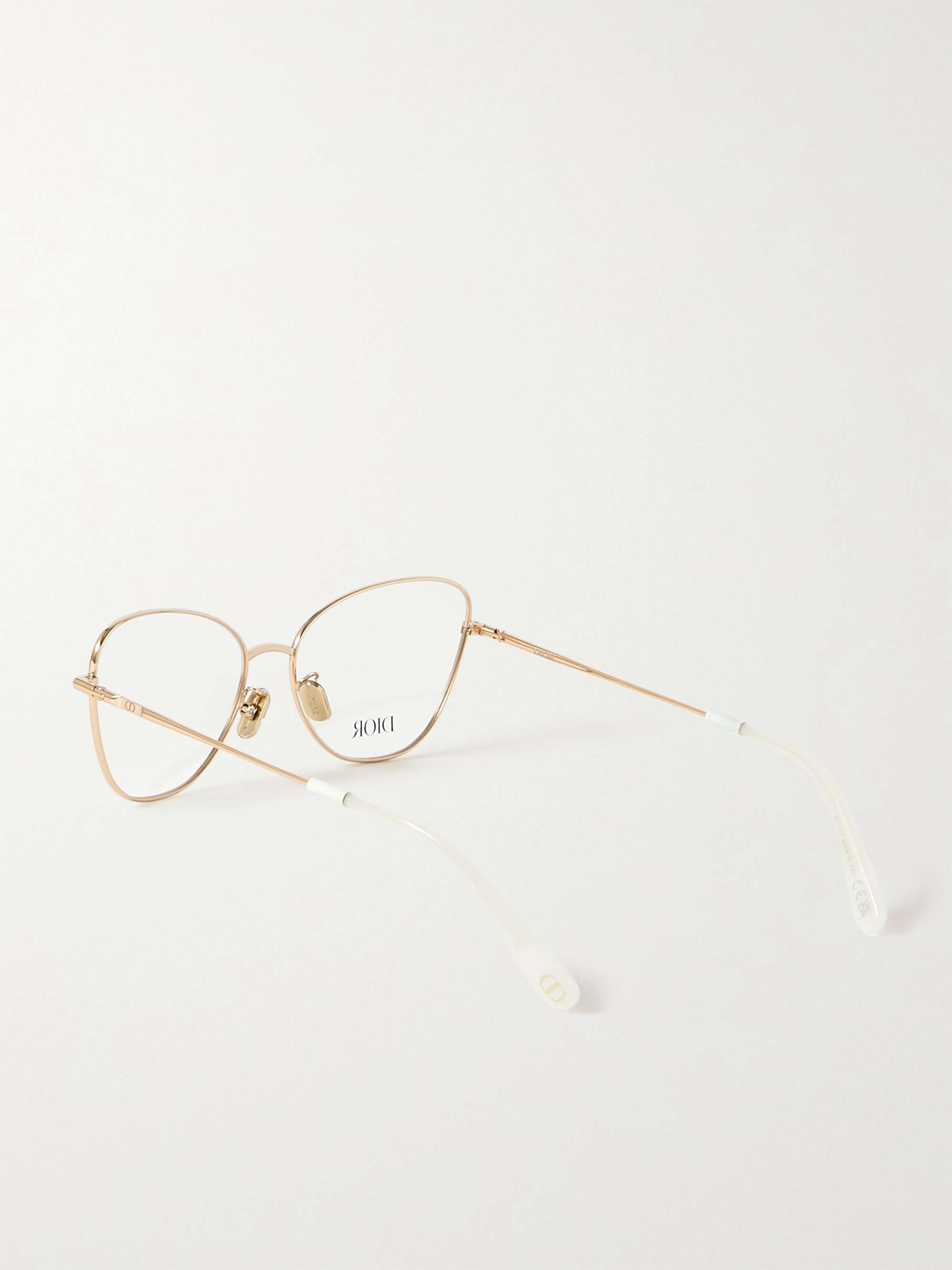 DIOR EYEWEAR MiniCD O B3U cat-eye gold-tone optical glasses
