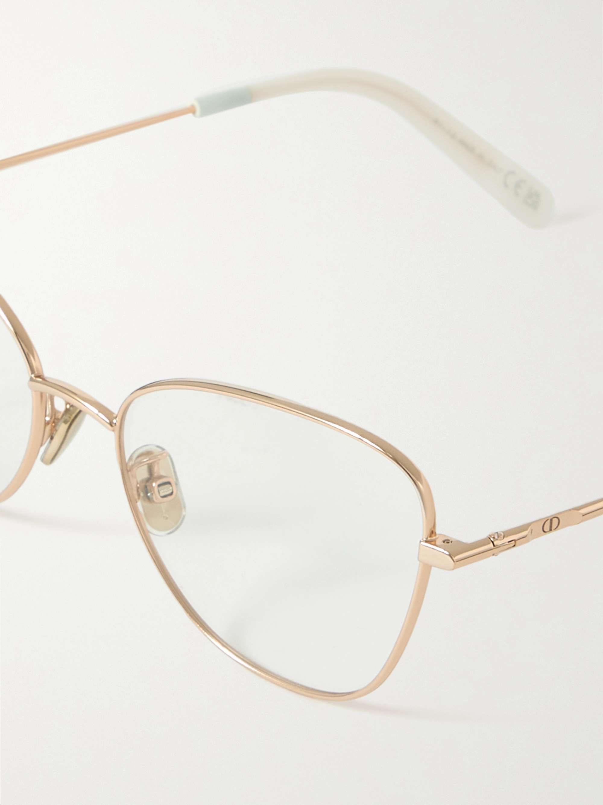DIOR EYEWEAR MiniCD O B3U cat-eye gold-tone optical glasses