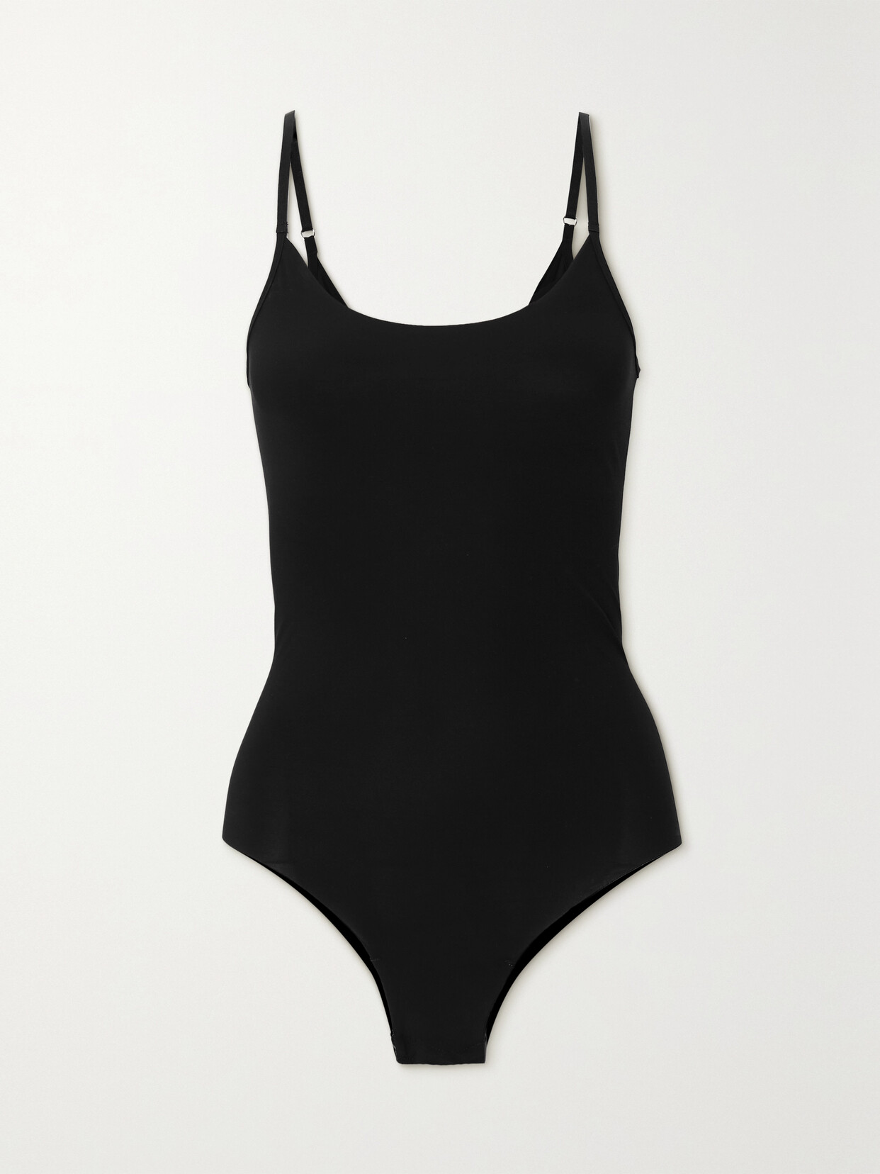 Shop Commando Classic Stretch-microfiber Thong Bodysuit In Black